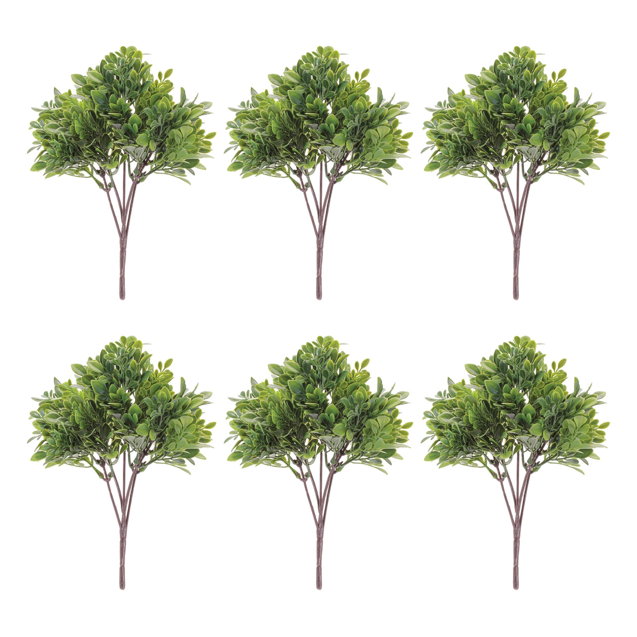 Boxwood Foliage Bush, Set of 6