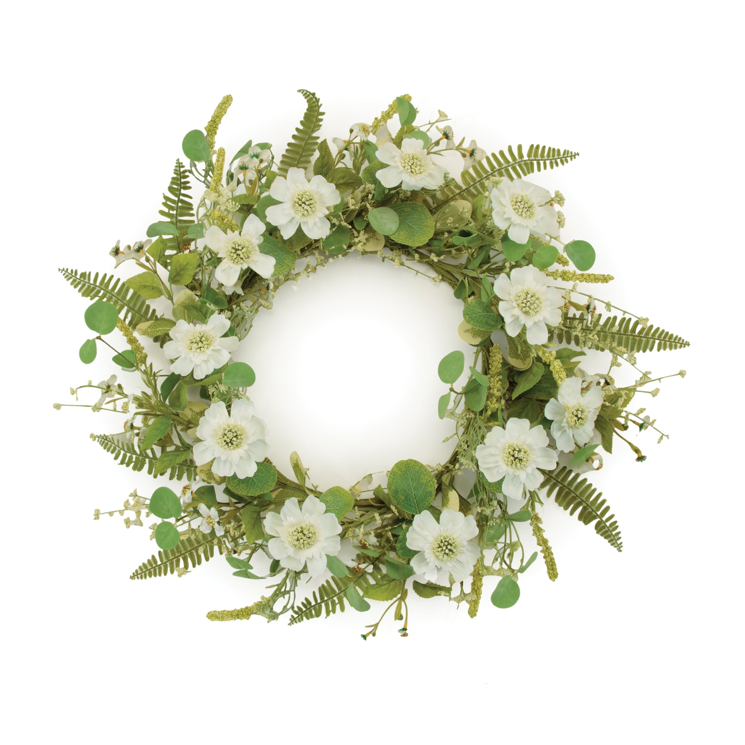 Mixed Pincushion Floral Wreath