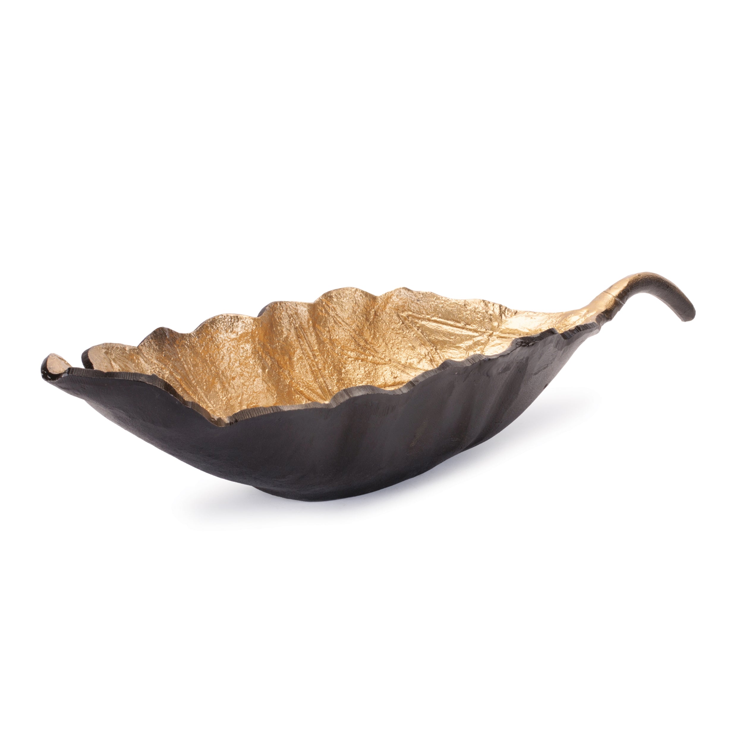 Metallic Aluminum Leaf Bowl, Set of 2