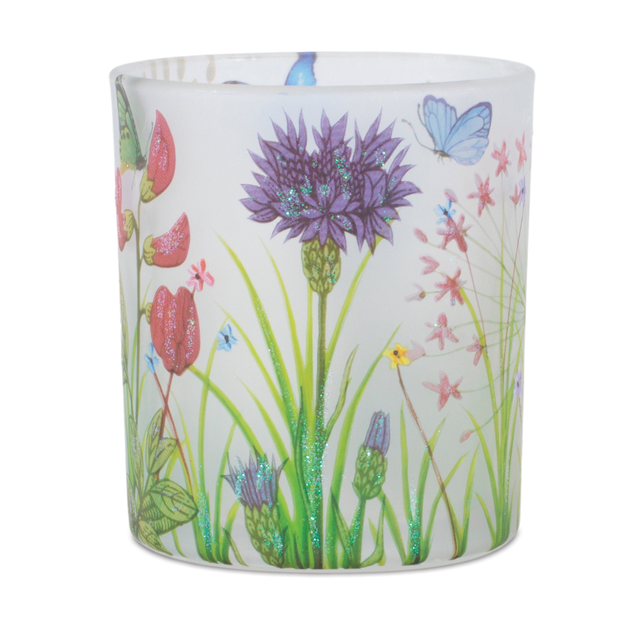 Floral Butterfly Votive Candle Holder, Set of 6