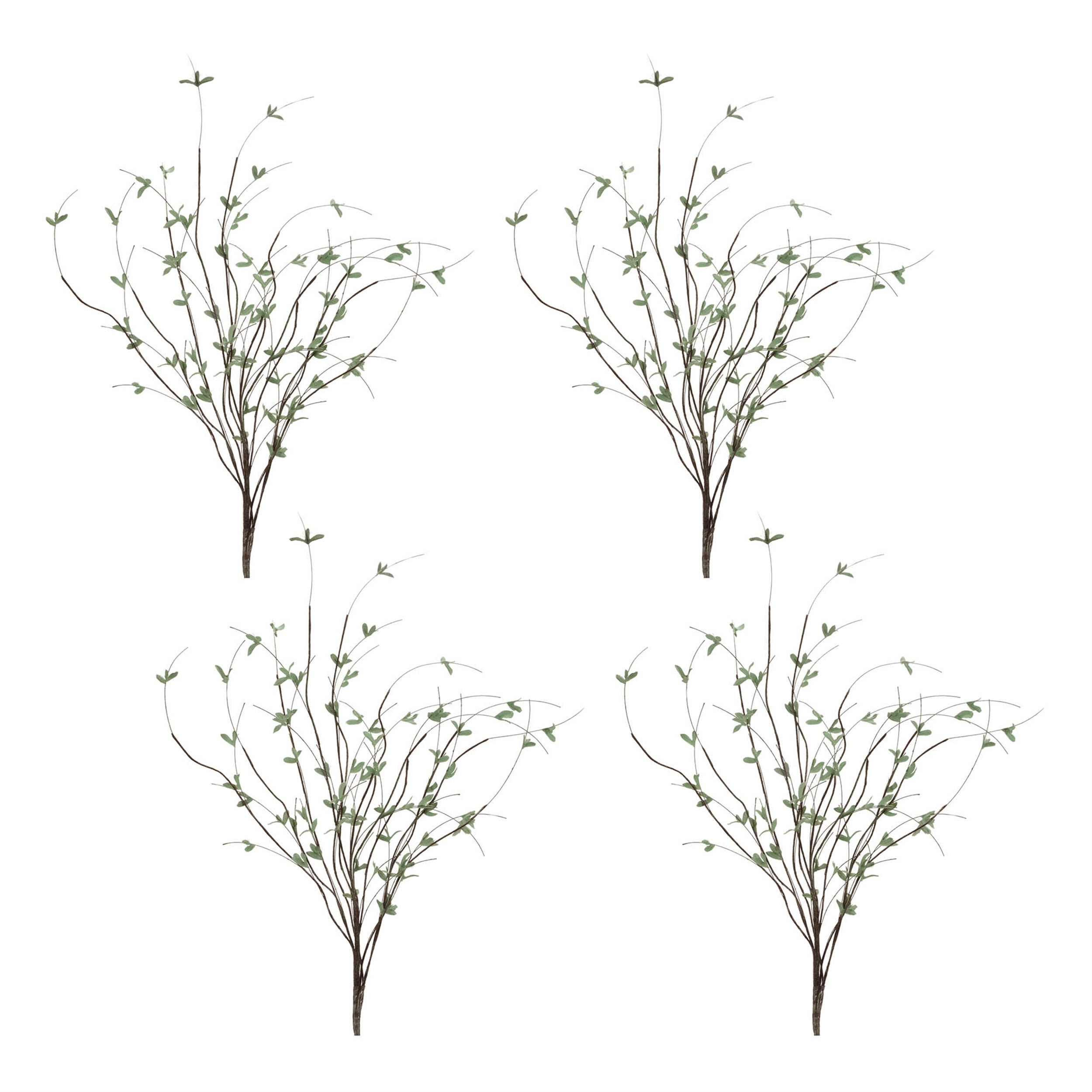 Mini Leaf Twig Branch, Set of 4