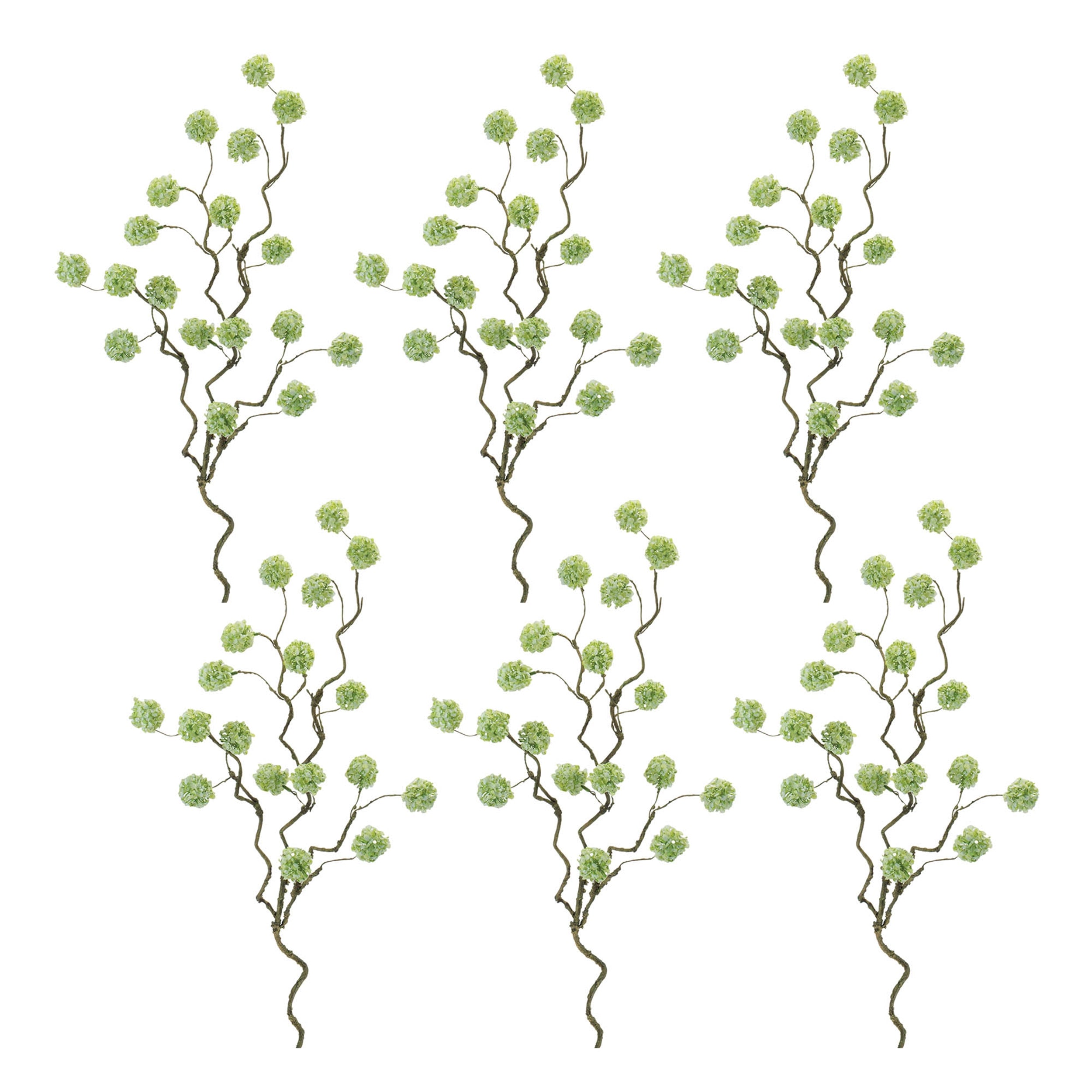 Snowball Floral Branch, Set of 6