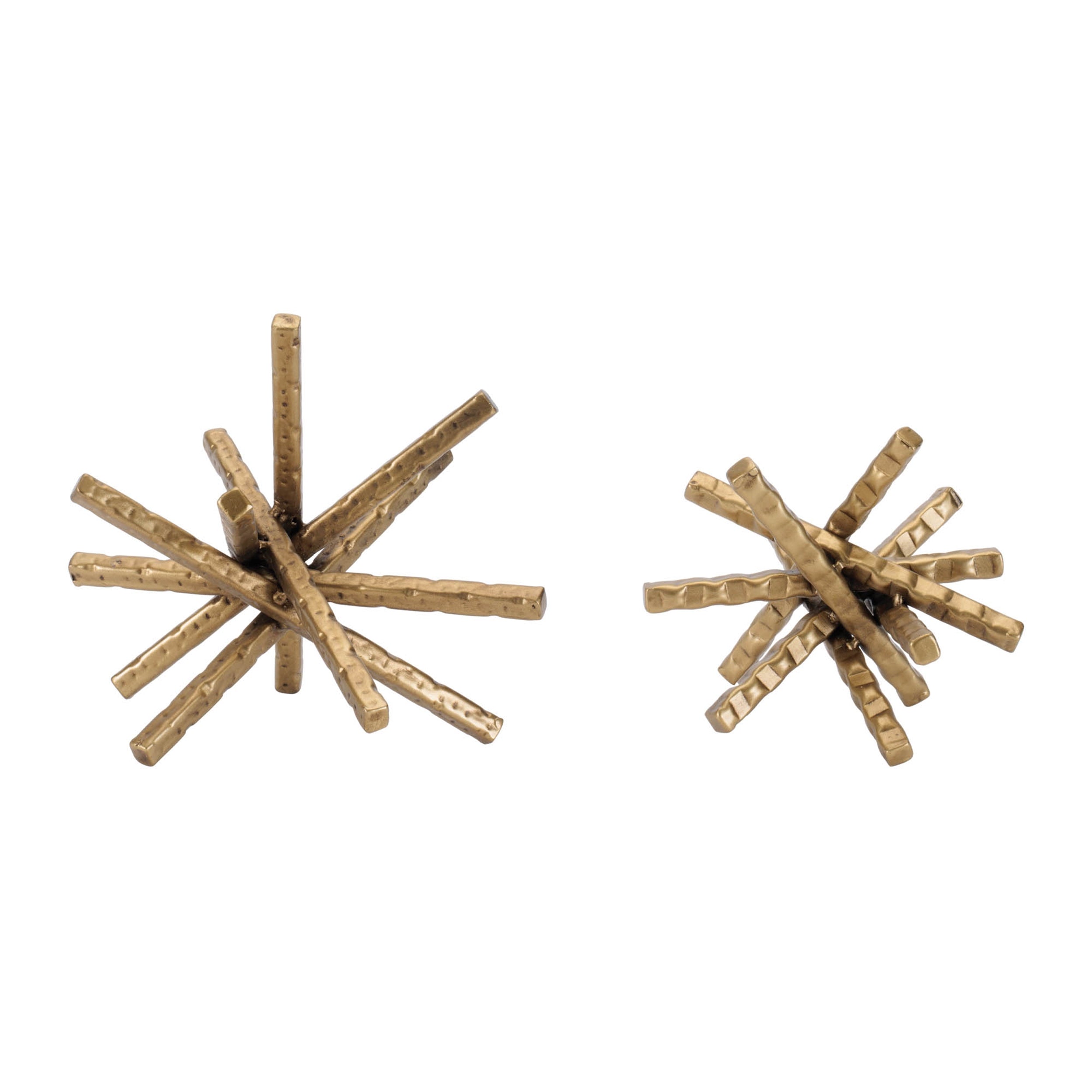 Abstract Textured Metal Sculpture, Set of 4