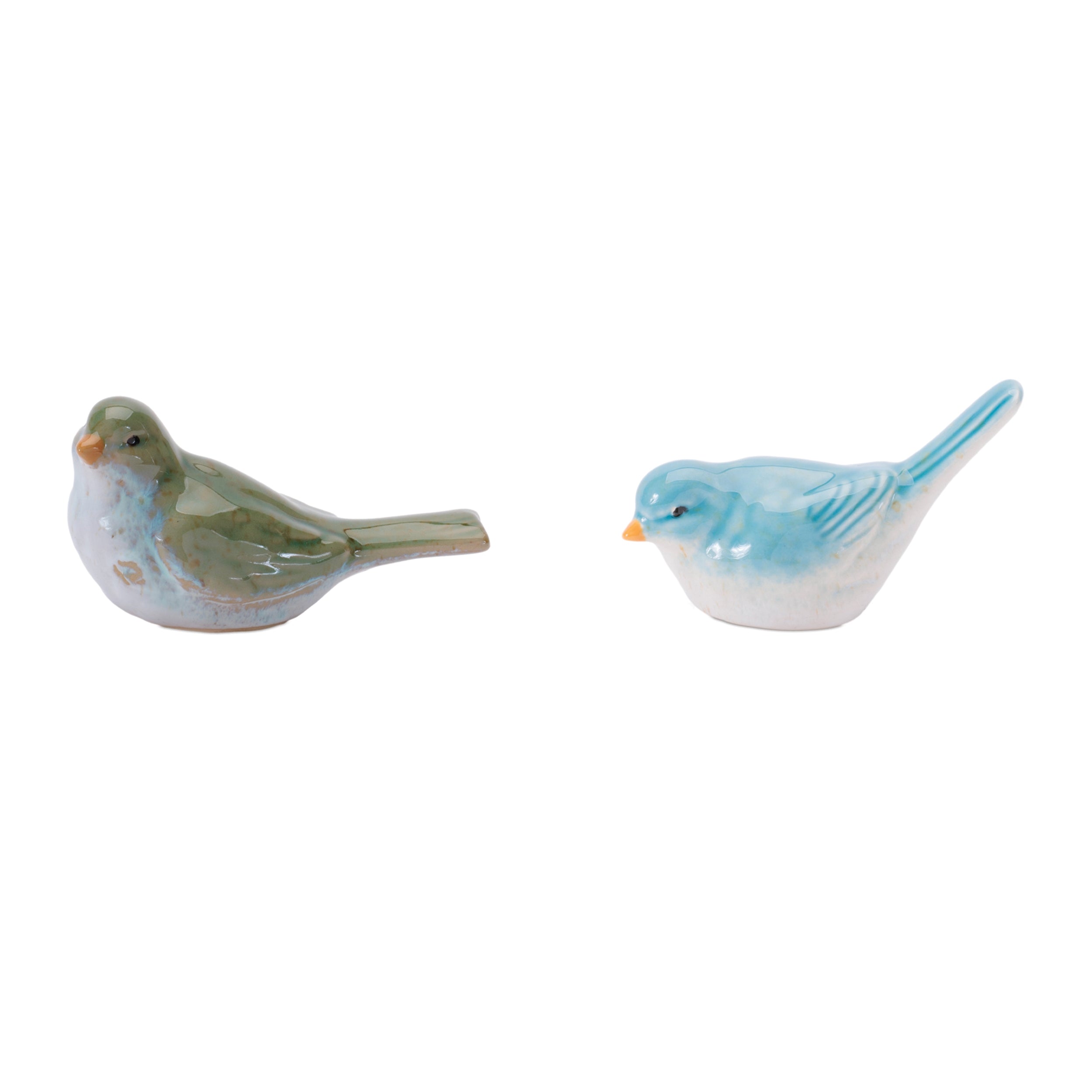 Stoneware Bird Figurine, Set of 6