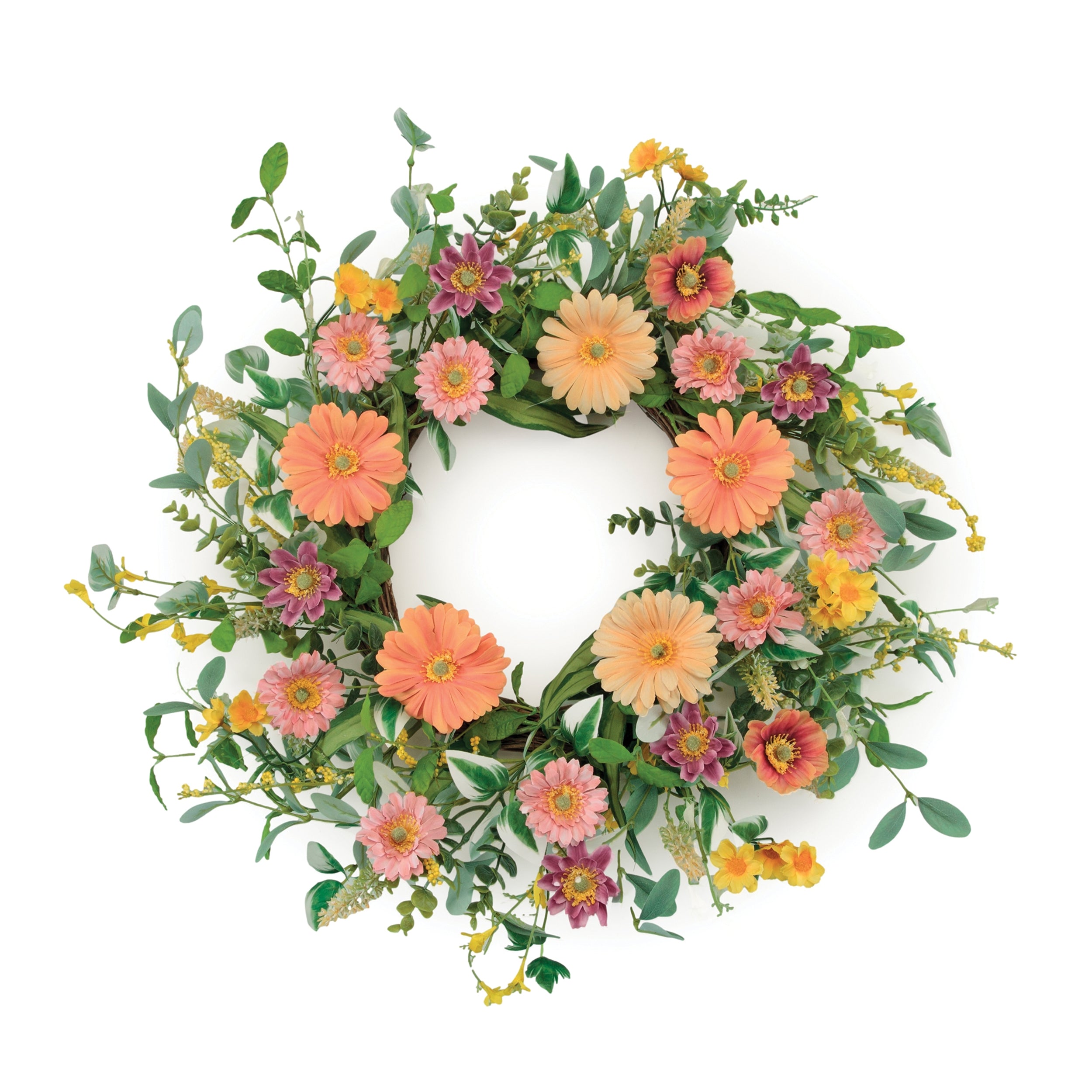 Mixed Gerbera Daisy Wreath