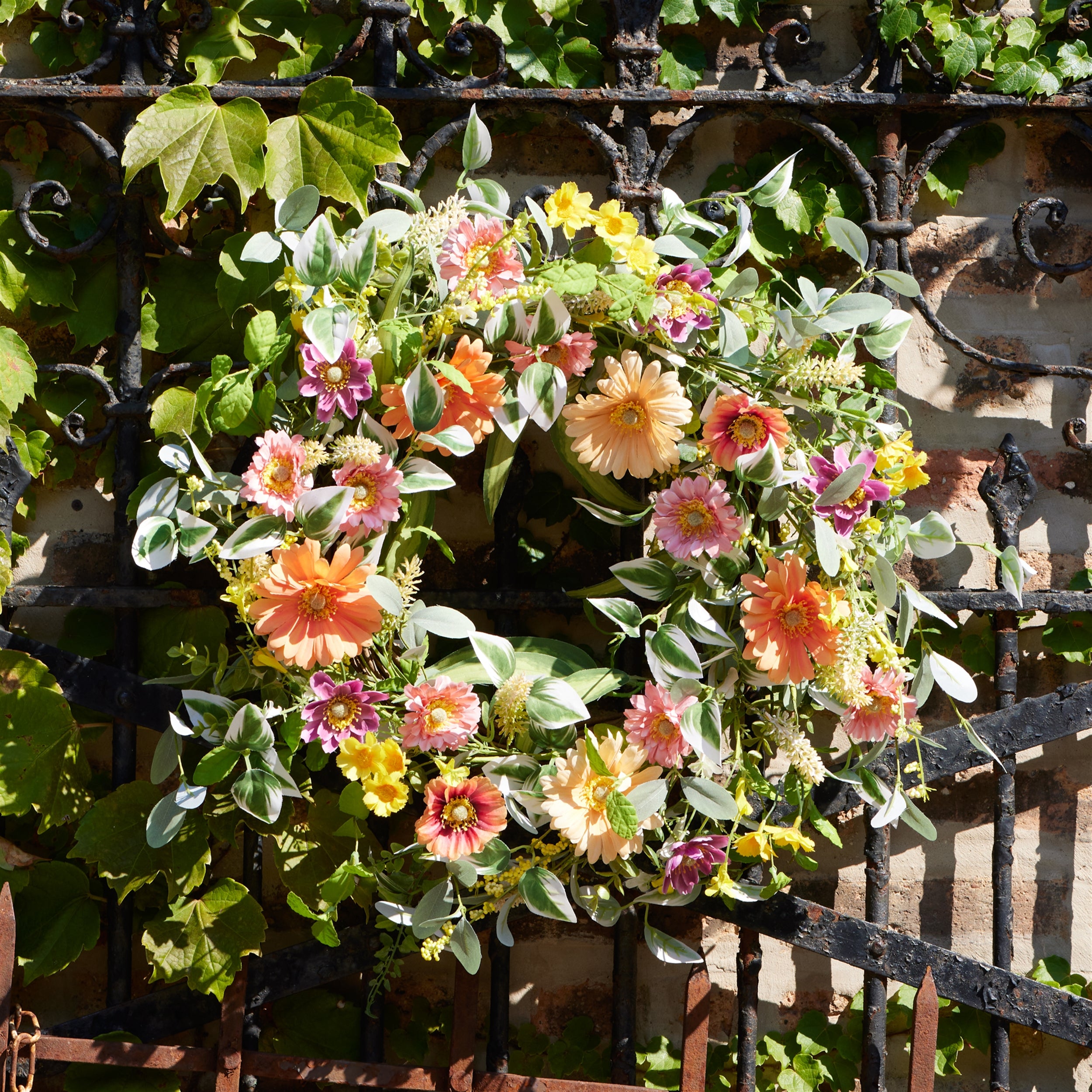 Mixed Gerbera Daisy Wreath
