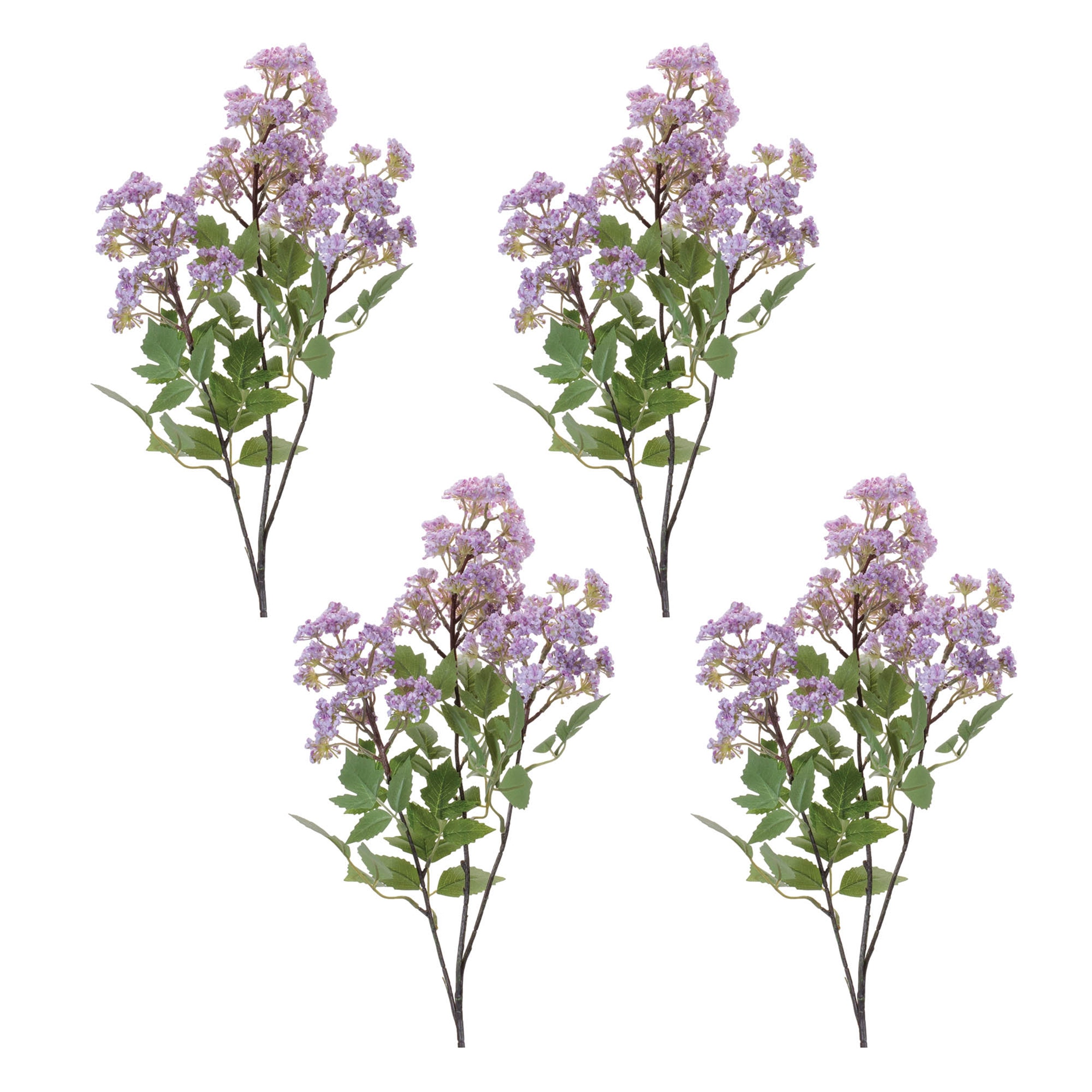 Light Purple Lilac Floral Spray, Set of 4