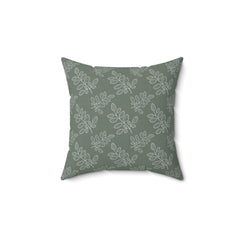 Floral Stems Olive Decorative Throw Pillow