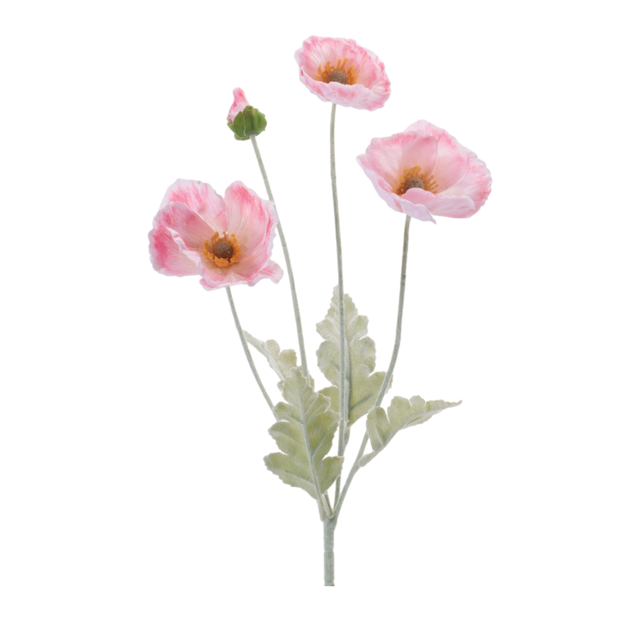 Pink Poppy Floral Spray, Set of 6