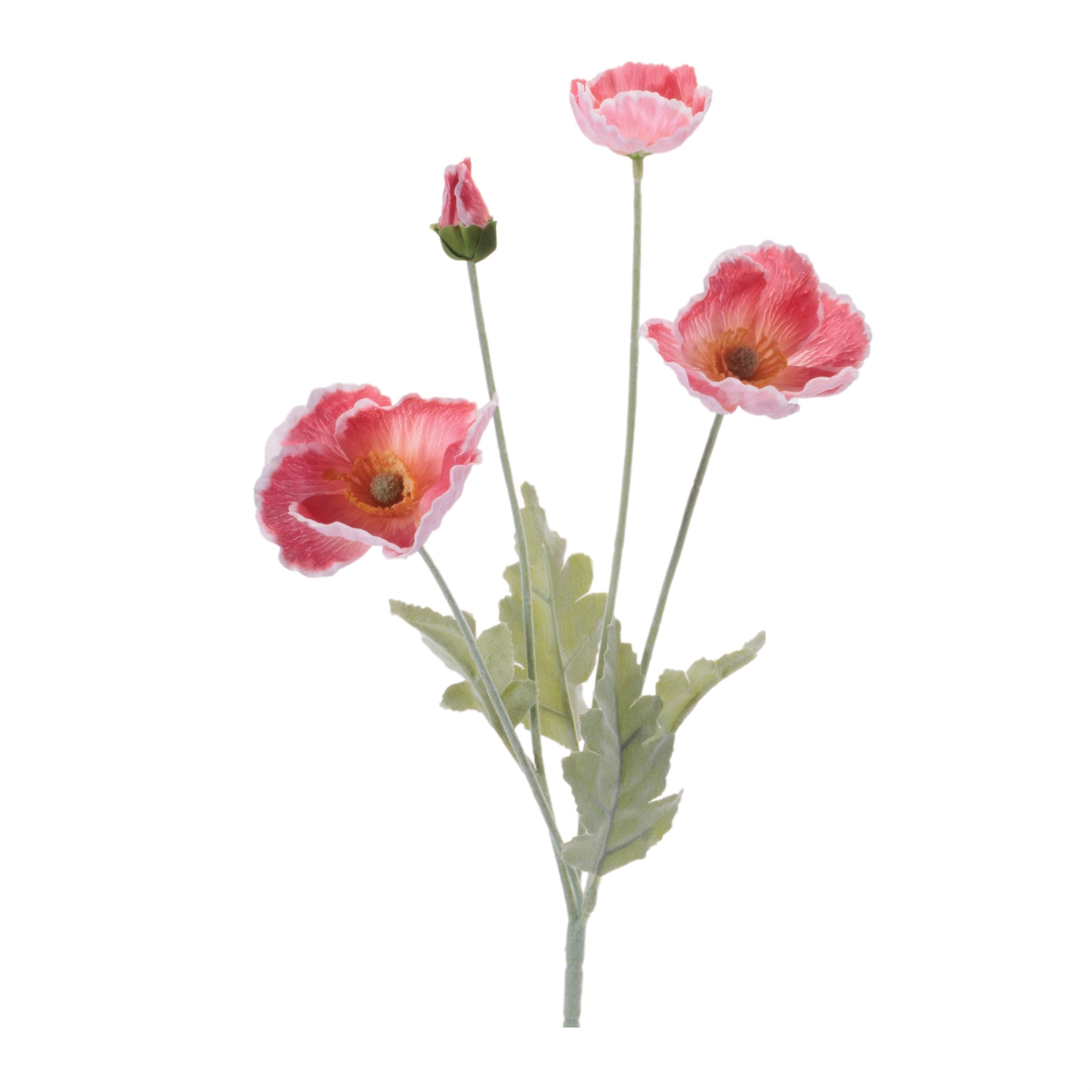 Red Poppy Floral Spray, Set of 6