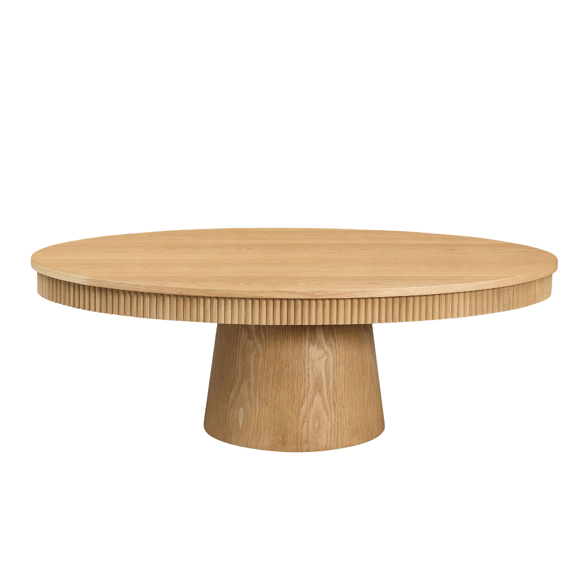 Fluted Oval Pedestal Coffee Table