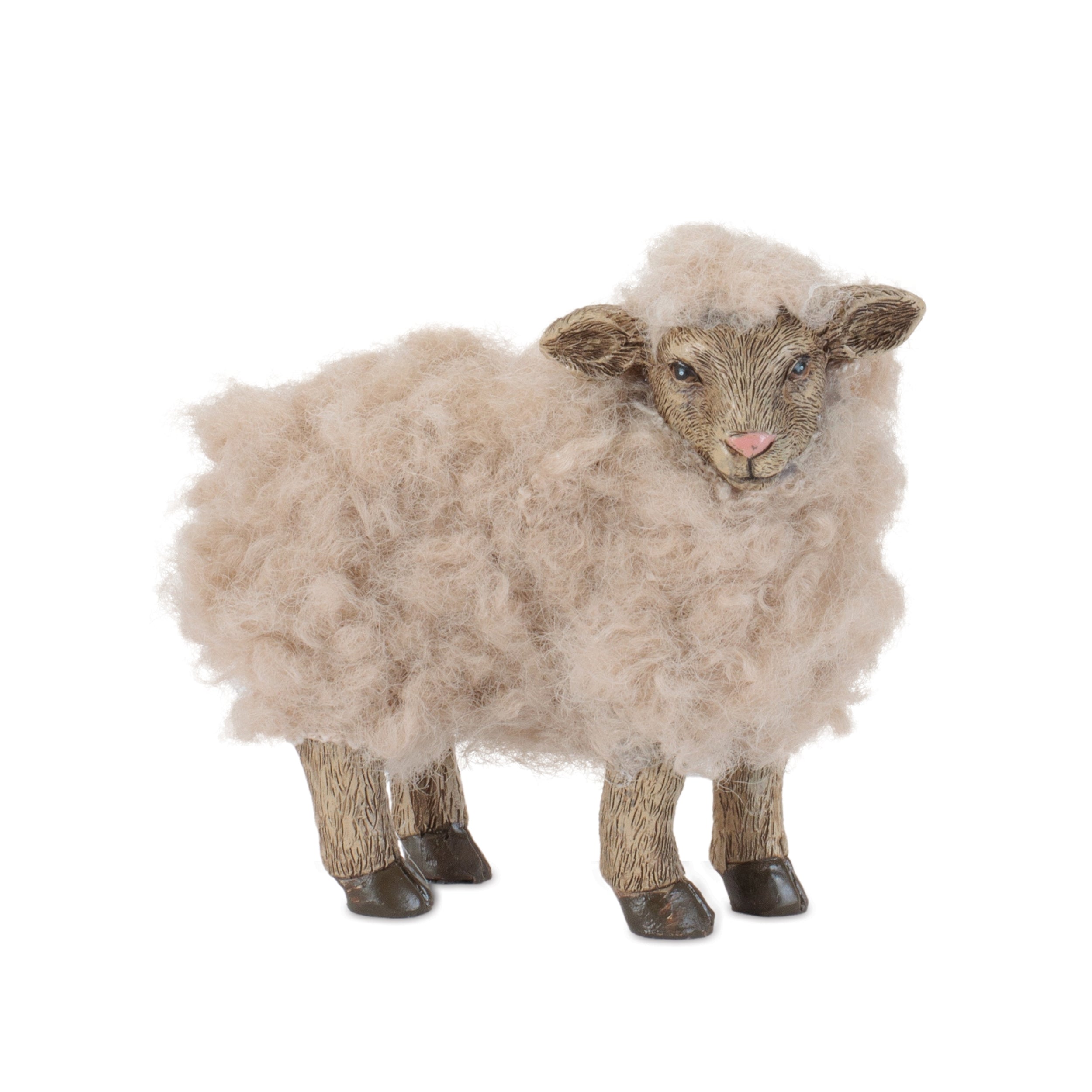 Furry Sheep Figurine, Set of 6