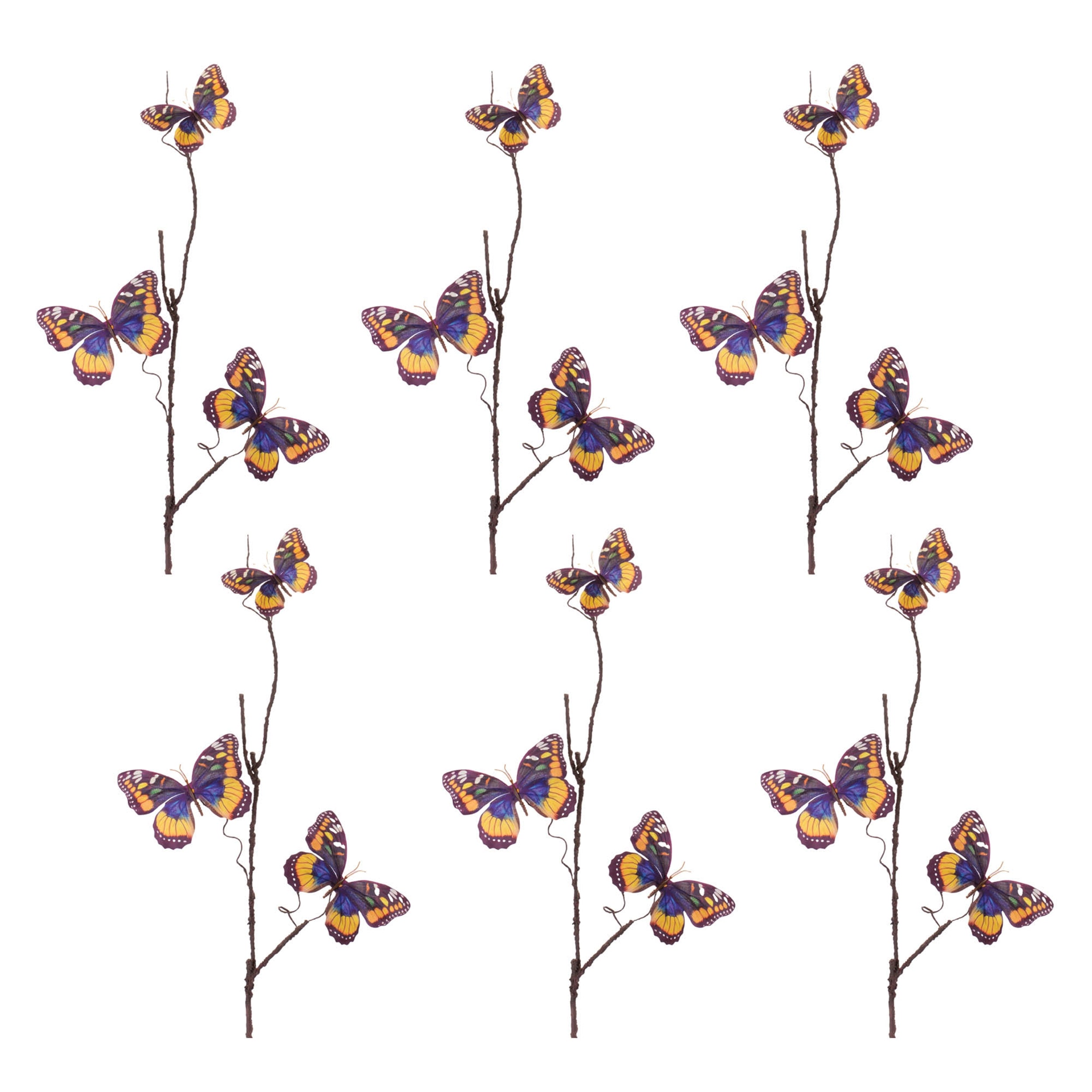 Butterfly Twig Spray, Set of 6
