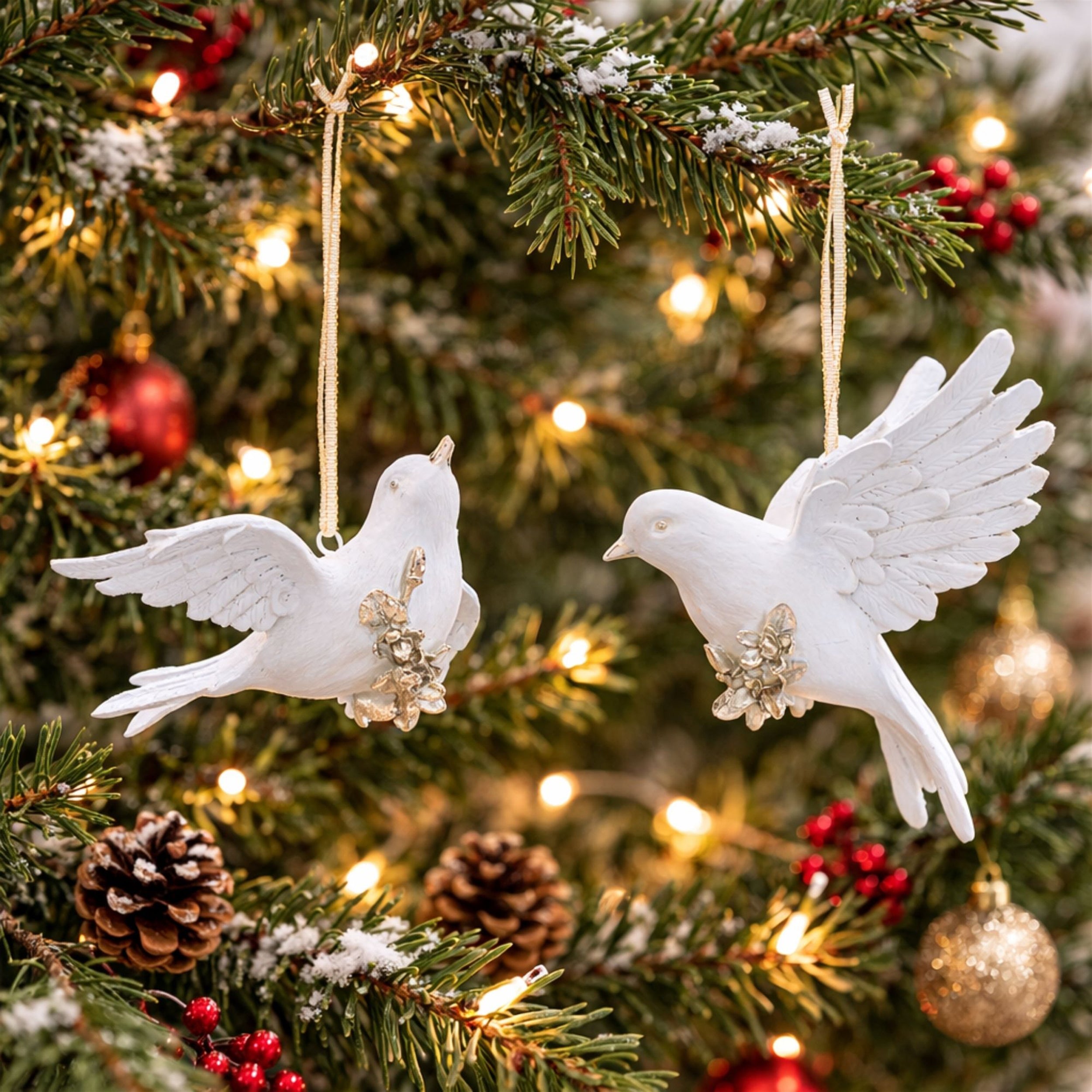 Dove Ornament , Set of 4