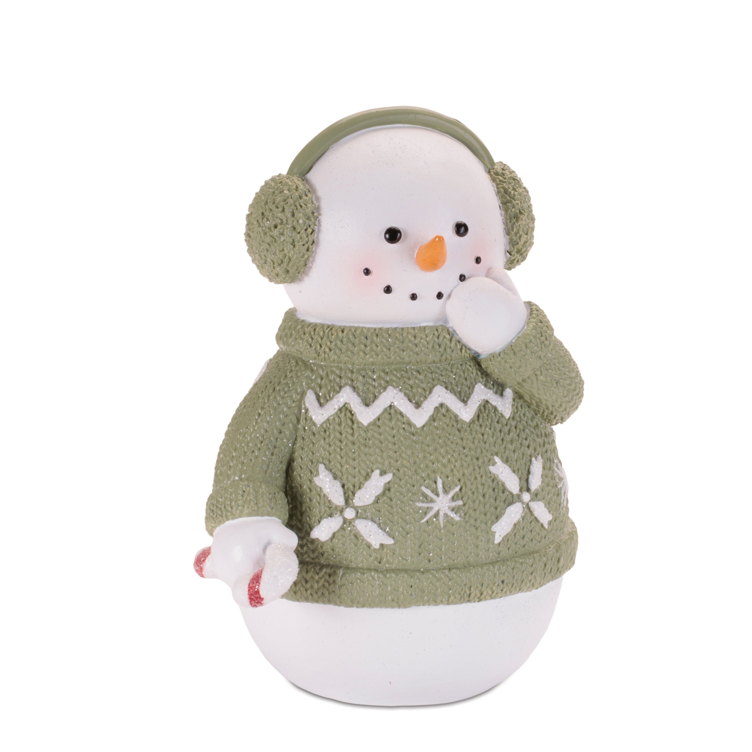 Snowman in Sweater with Glittered Accents, Set of 3