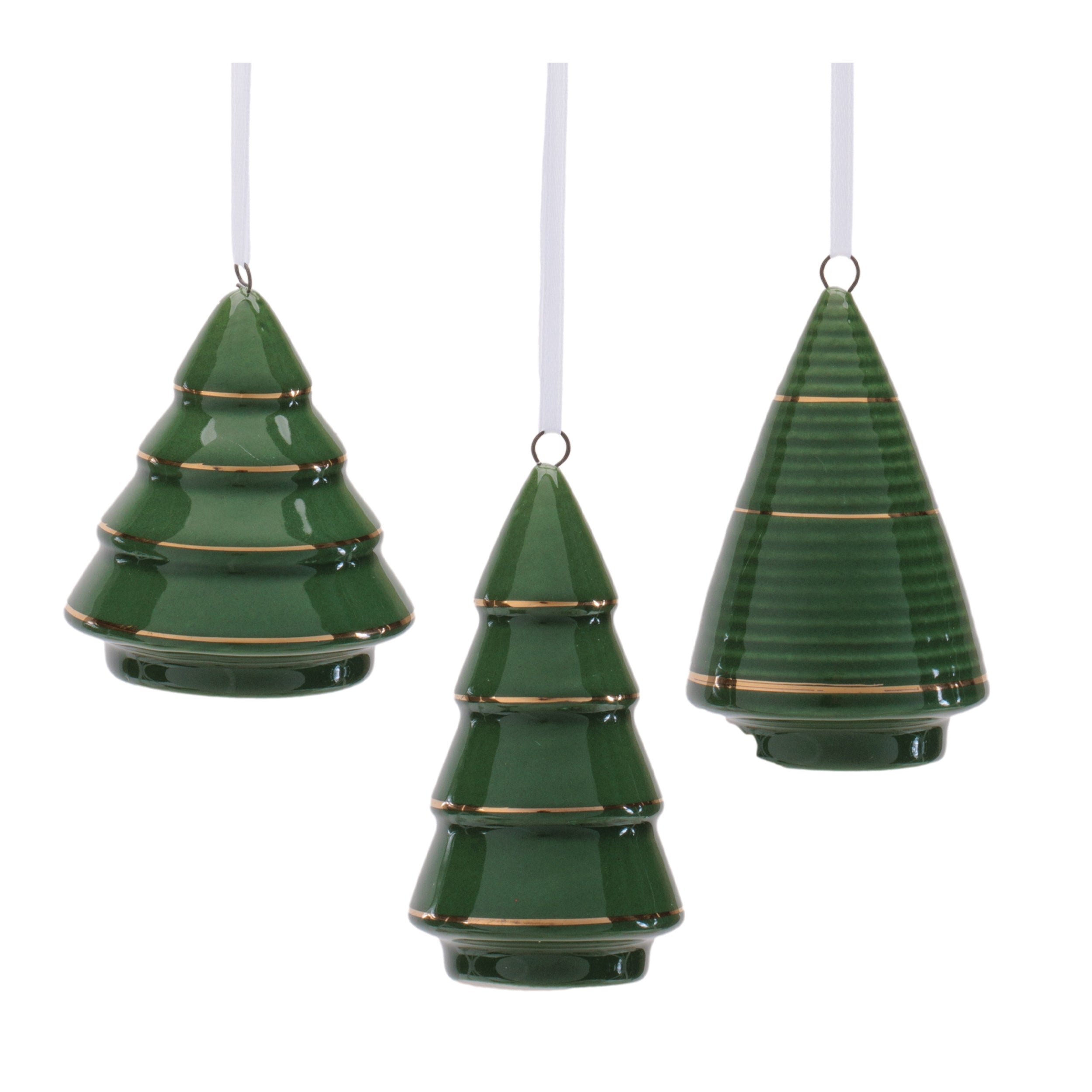 Ceramic Tree Ornament , Set of 6
