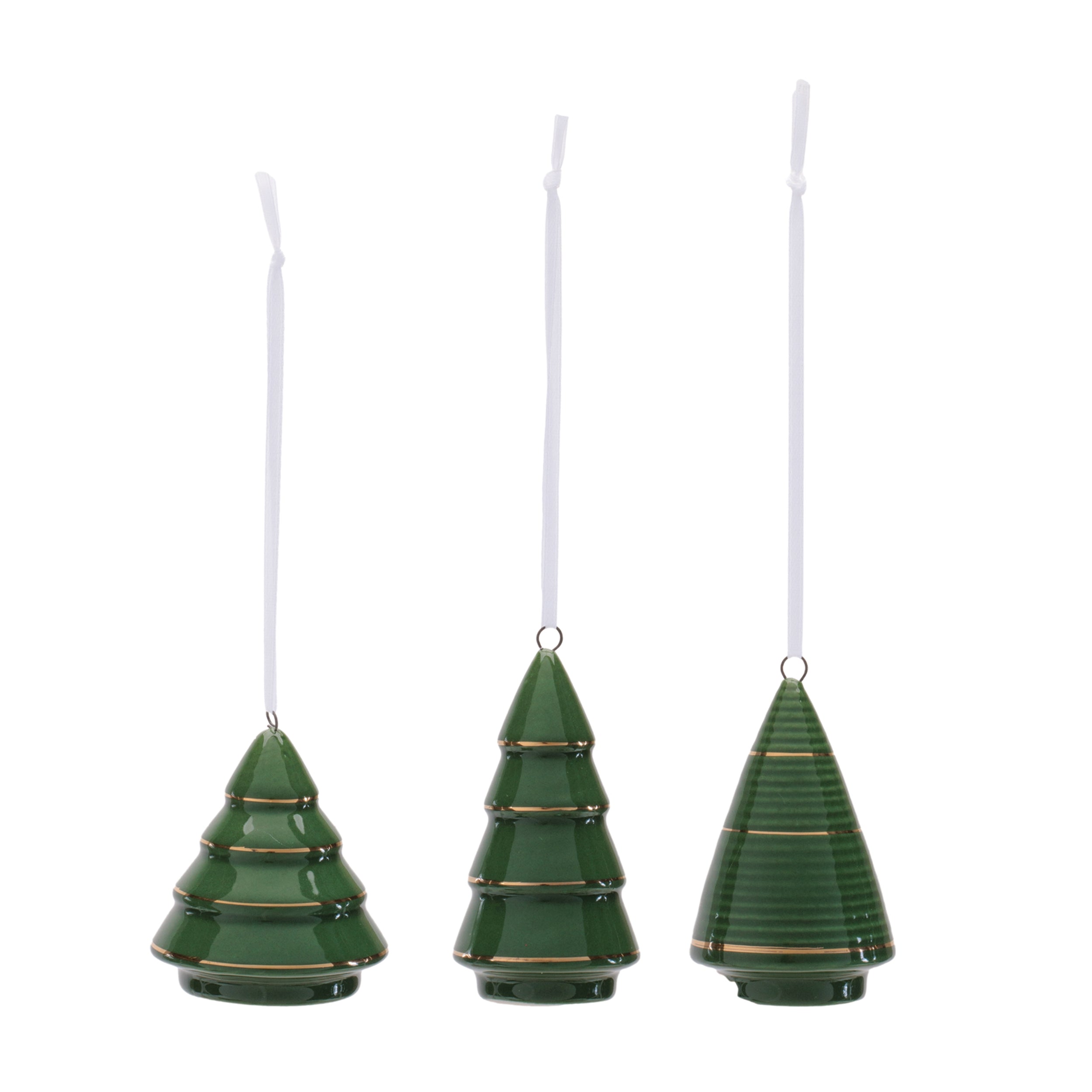 Ceramic Tree Ornament , Set of 6