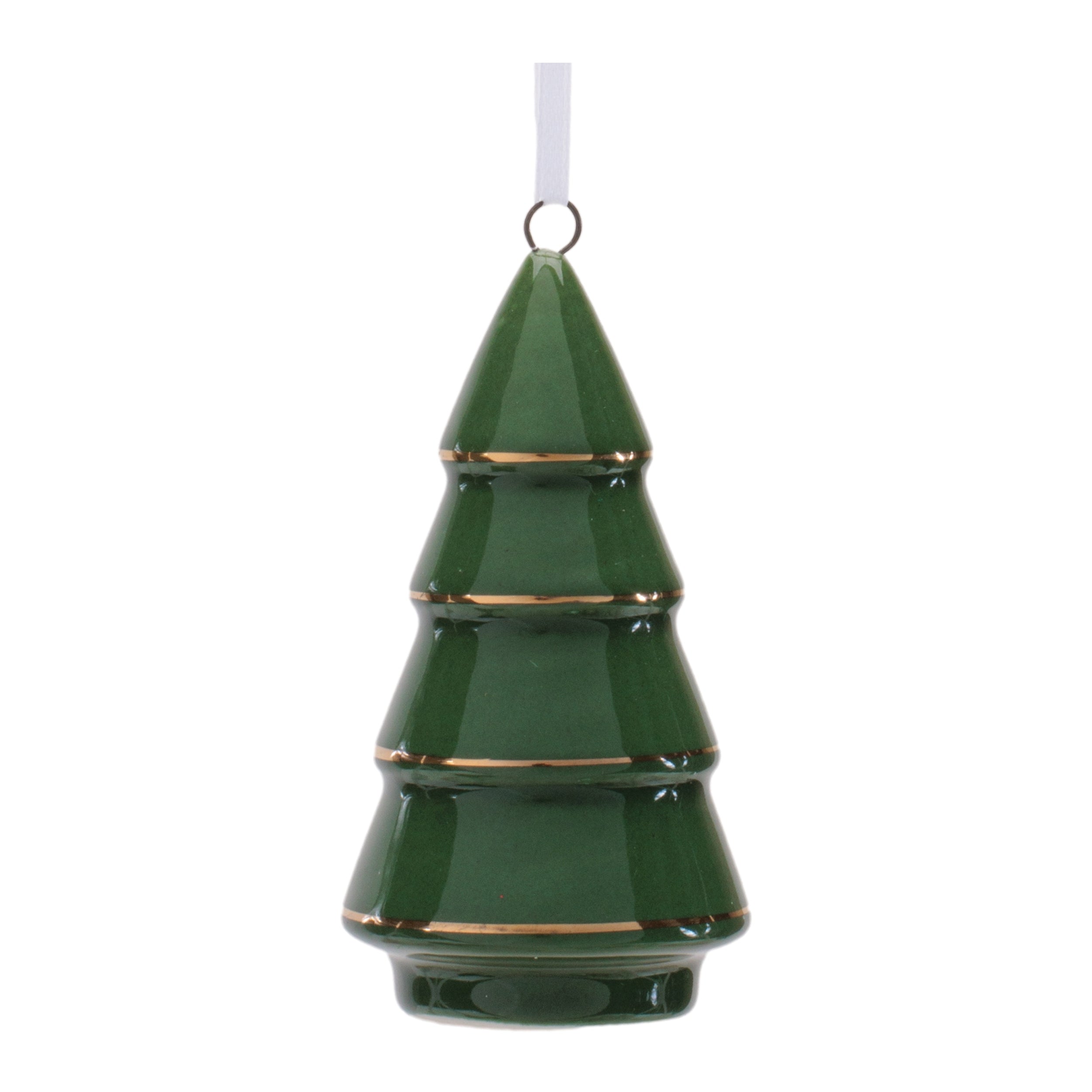 Ceramic Tree Ornament , Set of 6