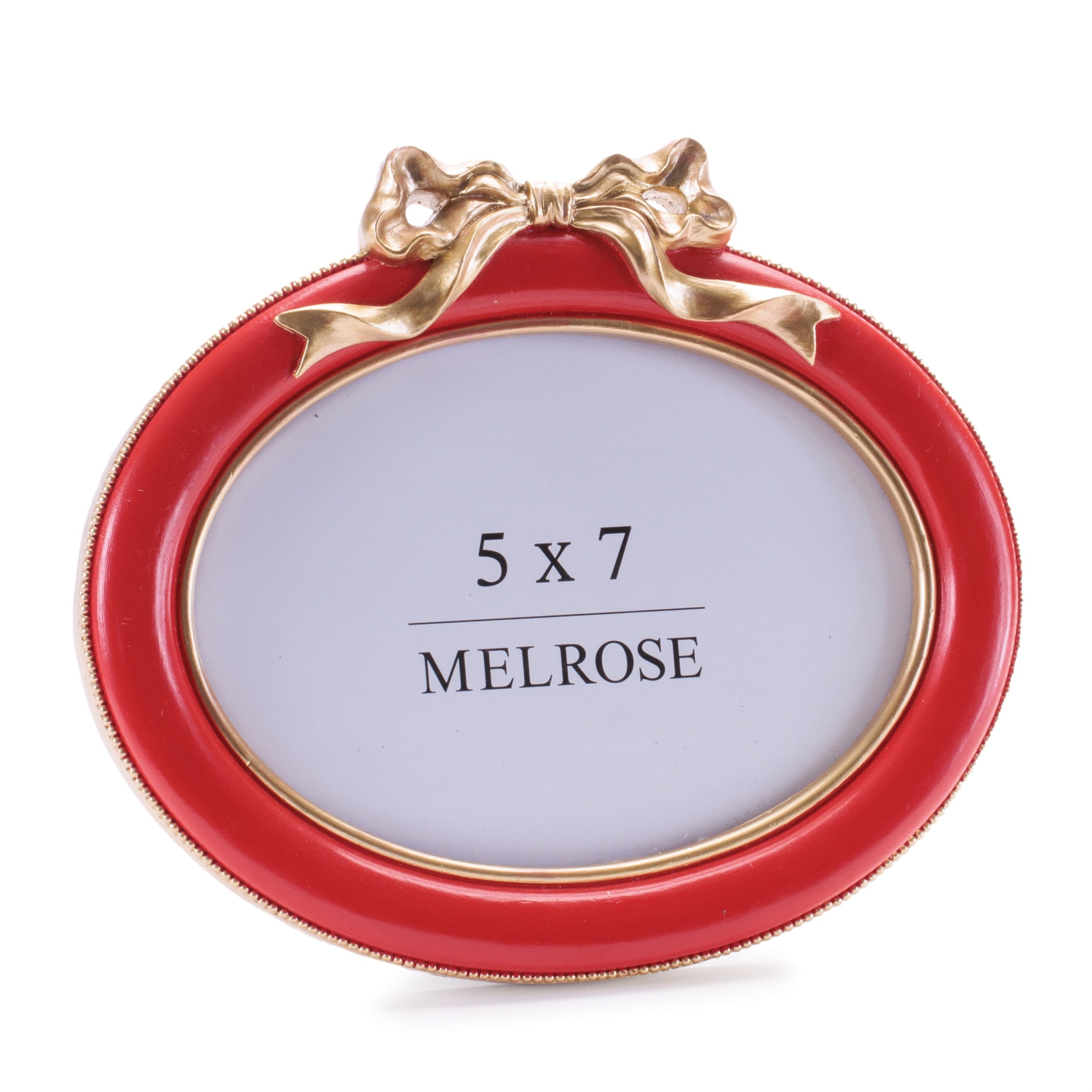Red Oval Bow Photo Frames, Set of 2