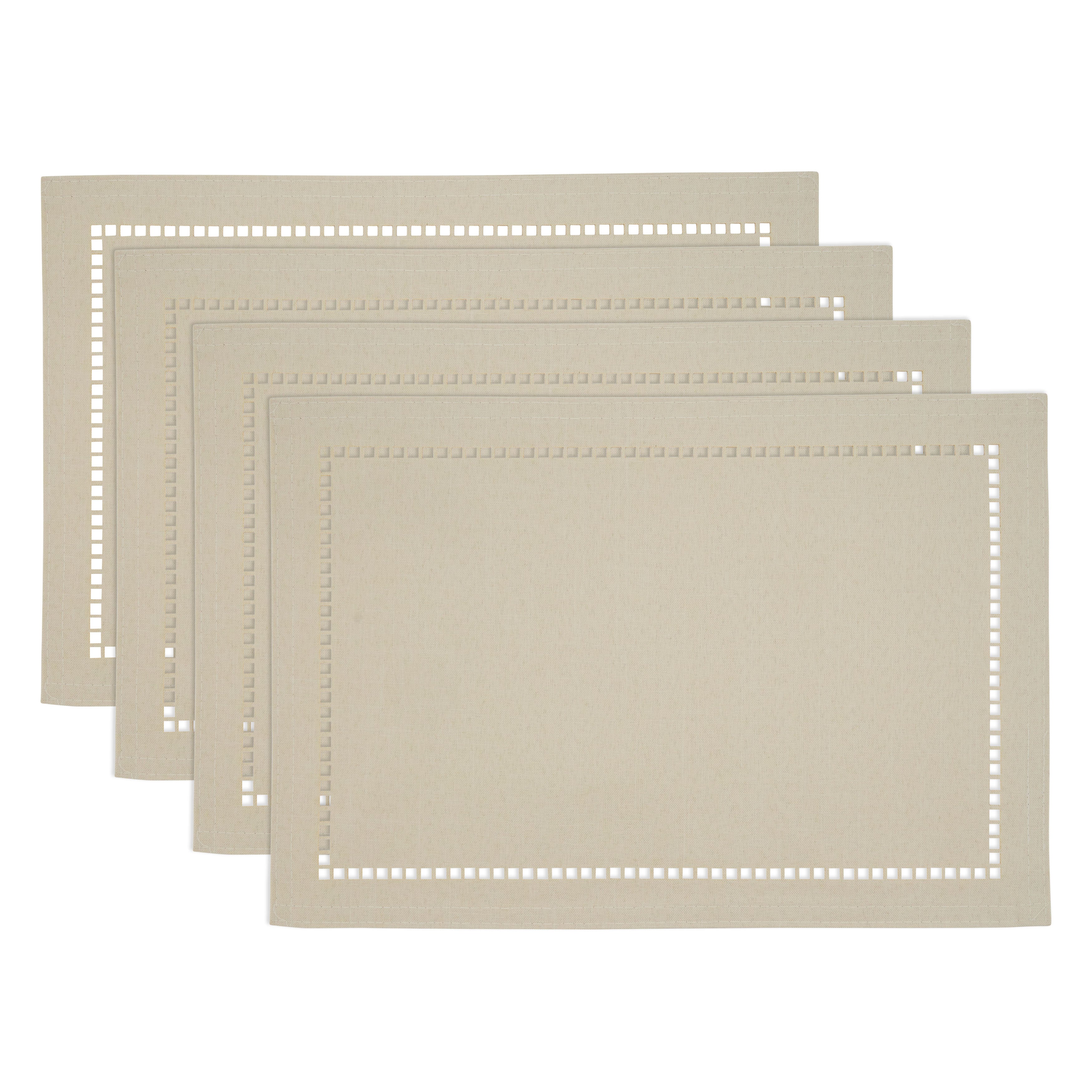 Laser-Cut Hemstitch Placemat, Set of 4