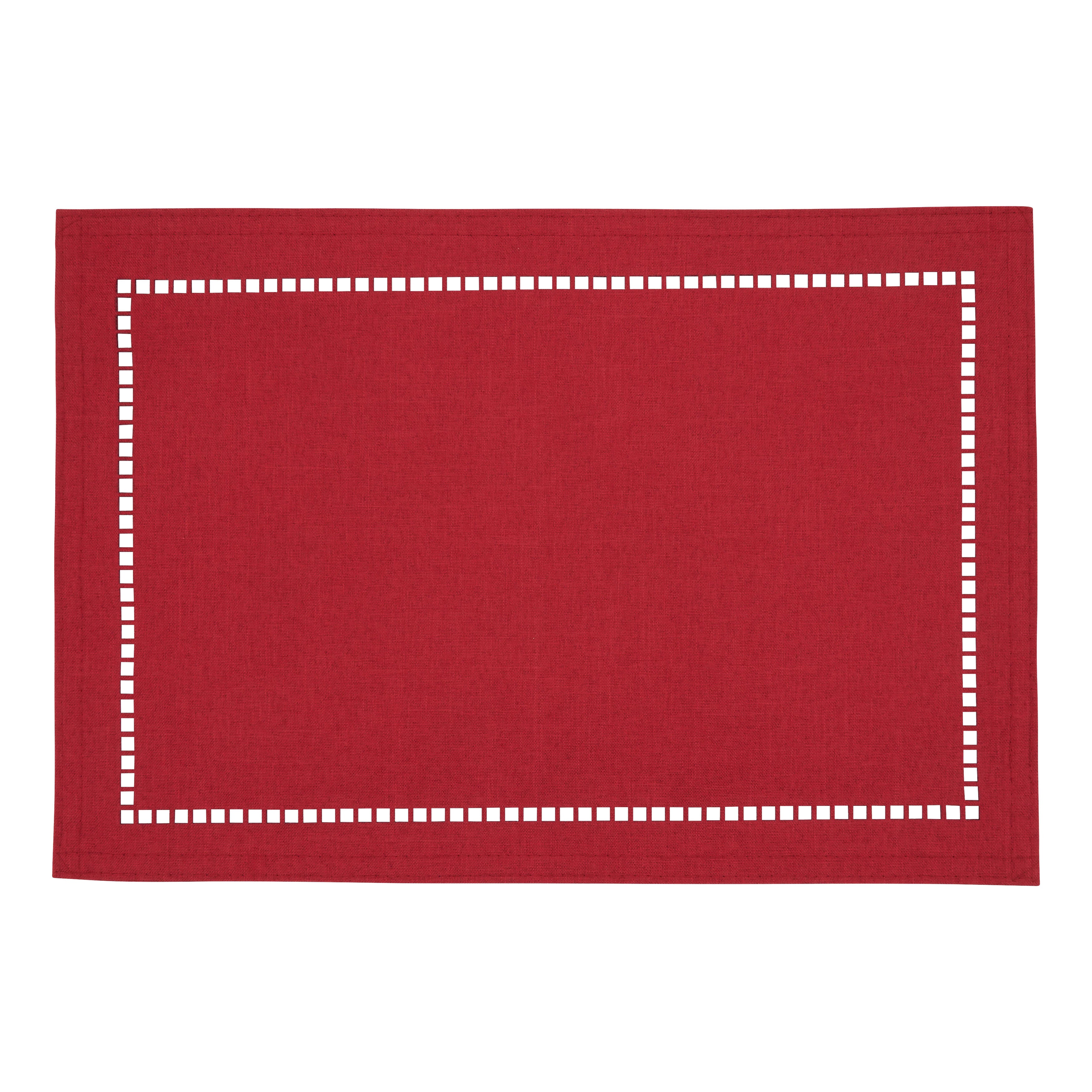 Laser-Cut Hemstitch Placemat, Set of 4