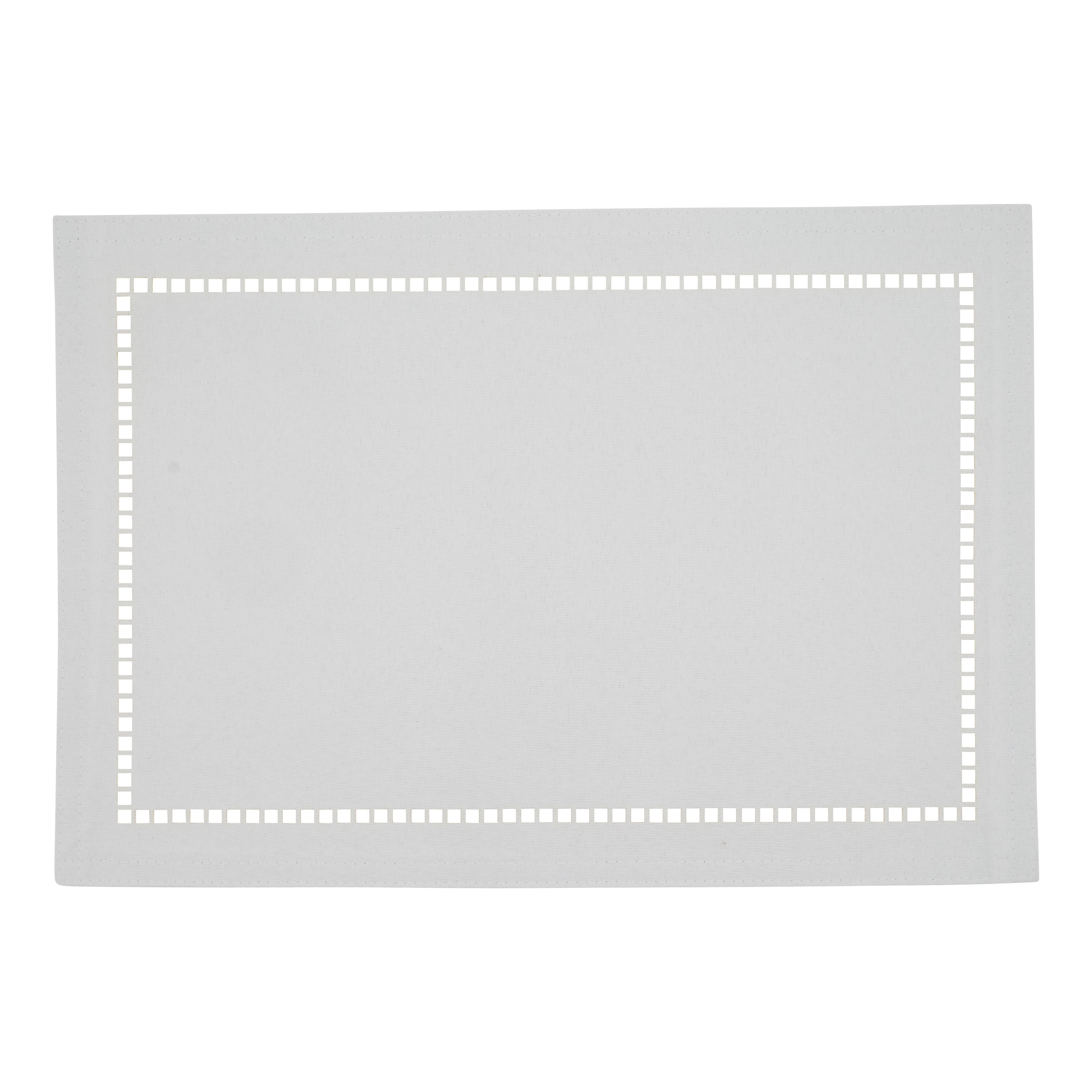 Laser-Cut Hemstitch Placemat, Set of 4
