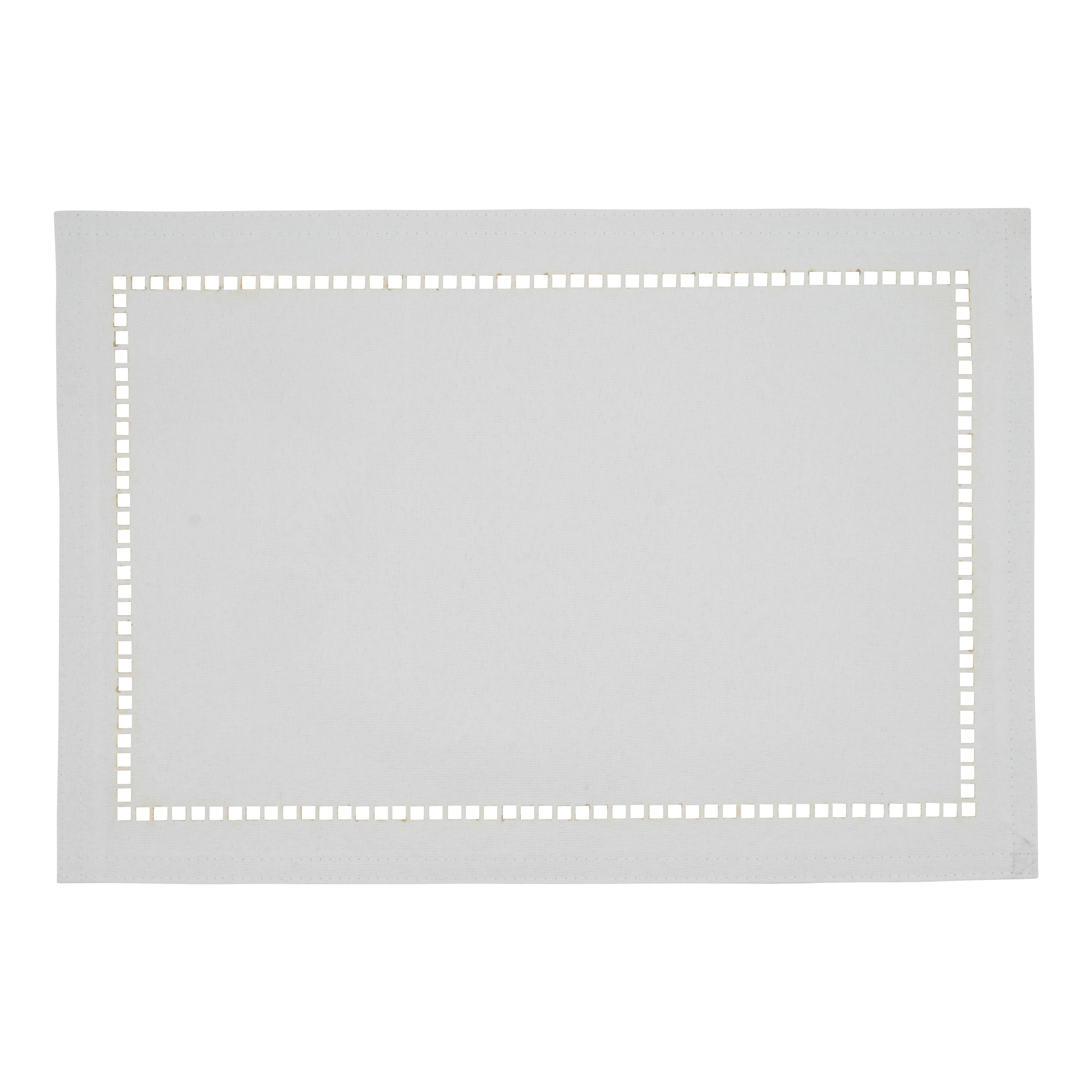 Laser-Cut Hemstitch Placemat, Set of 4