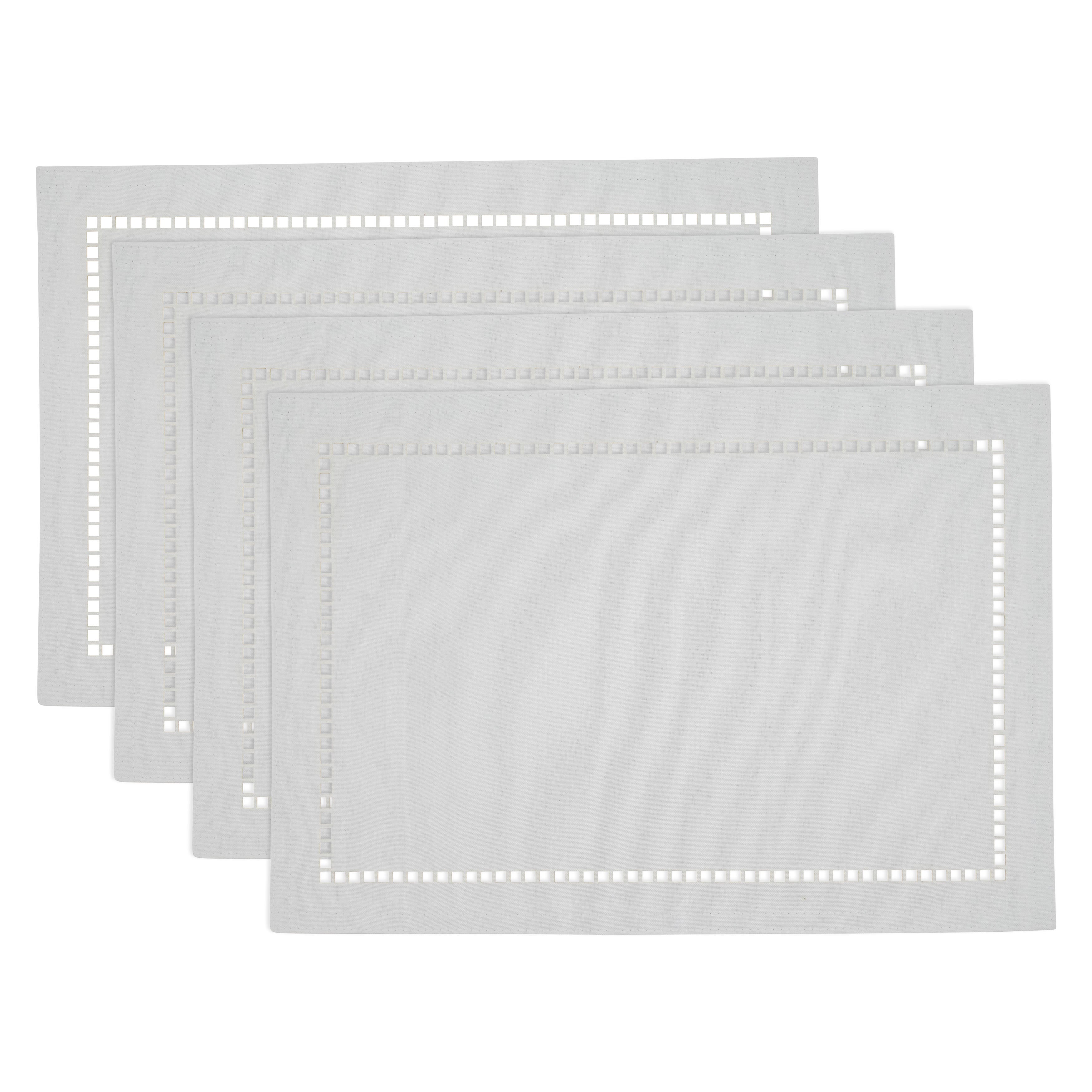 Laser-Cut Hemstitch Placemat, Set of 4