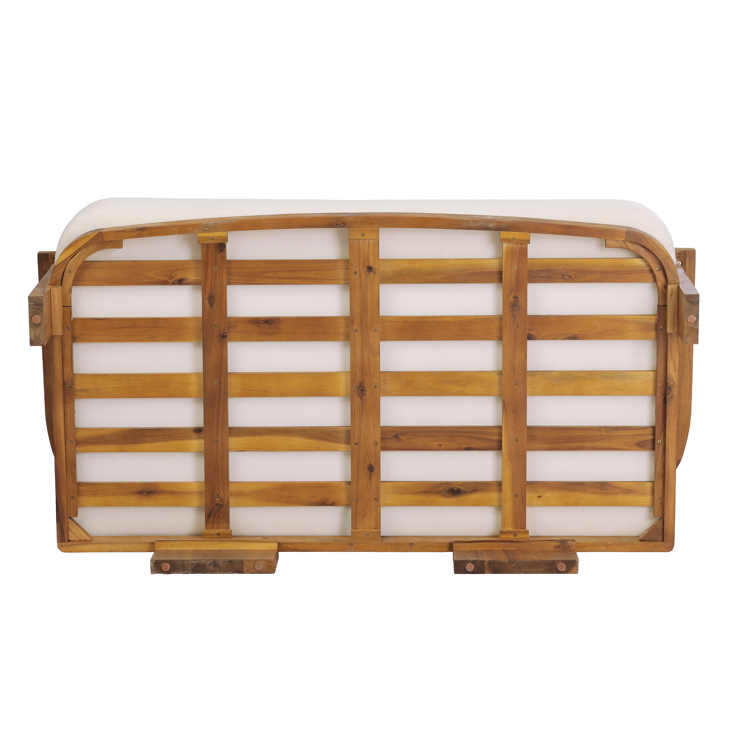 Kanso Acacia Wood Outdoor Patio Loveseat and Coffee Table
