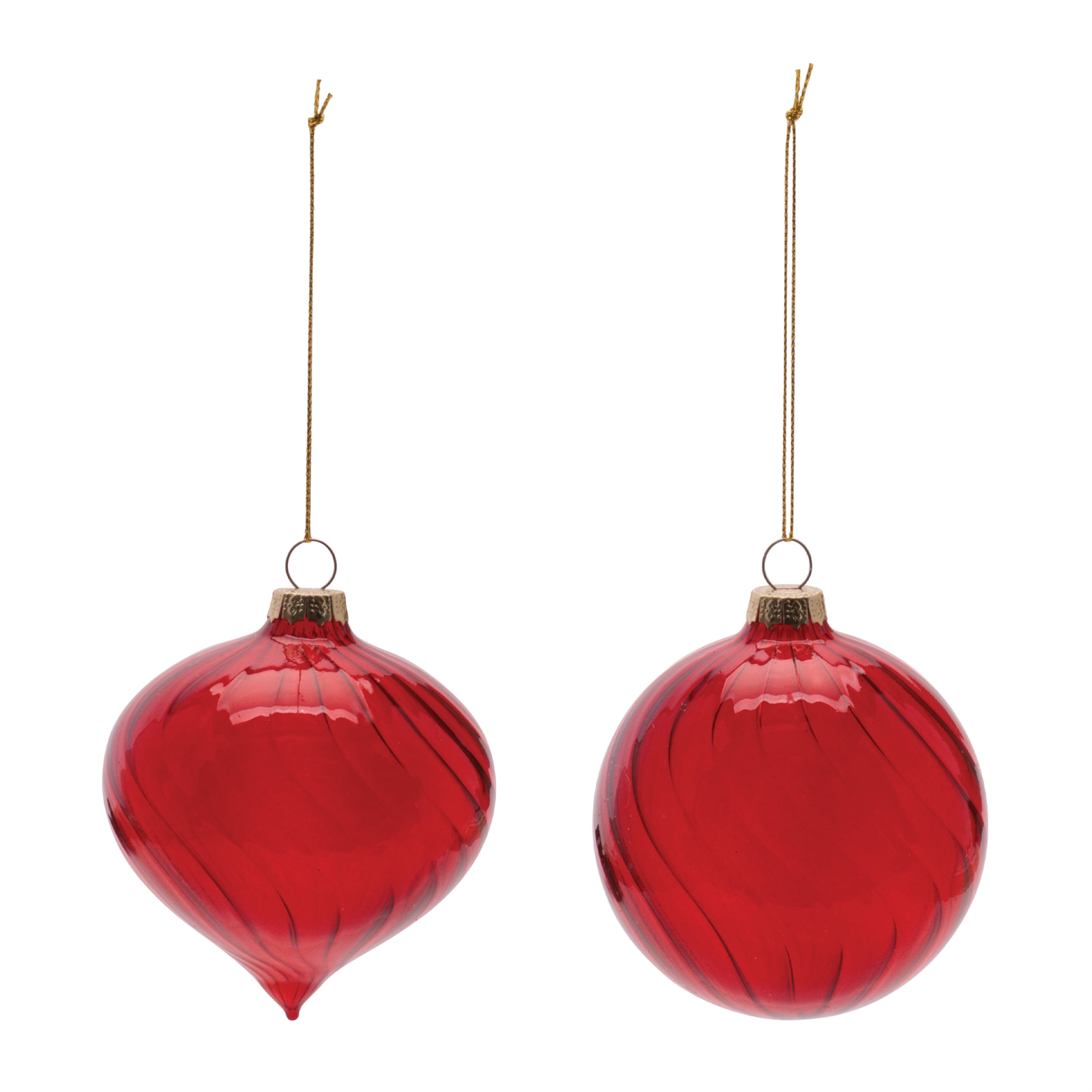 Swirled Glass Ornament, Set of 12