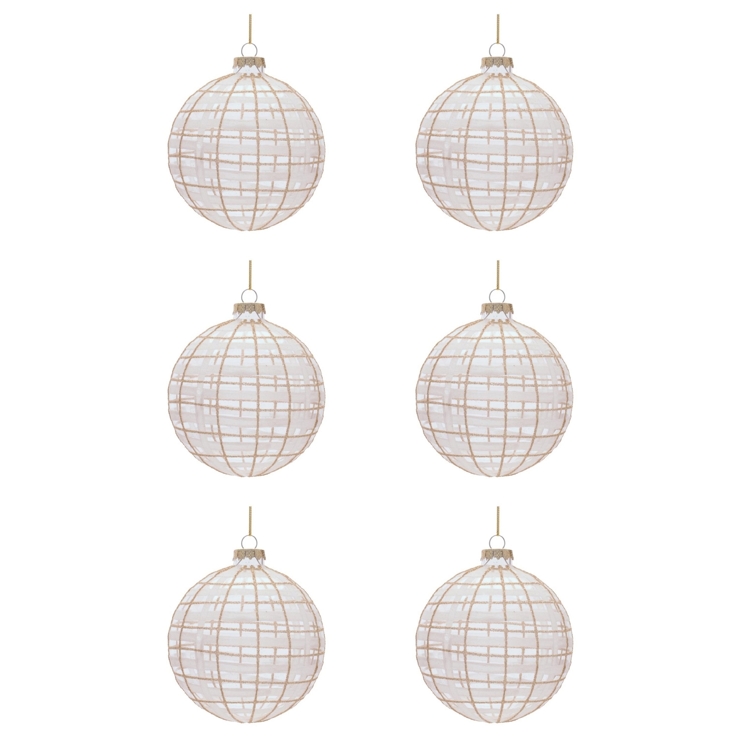 Glass Ball Ornament , Set of 6
