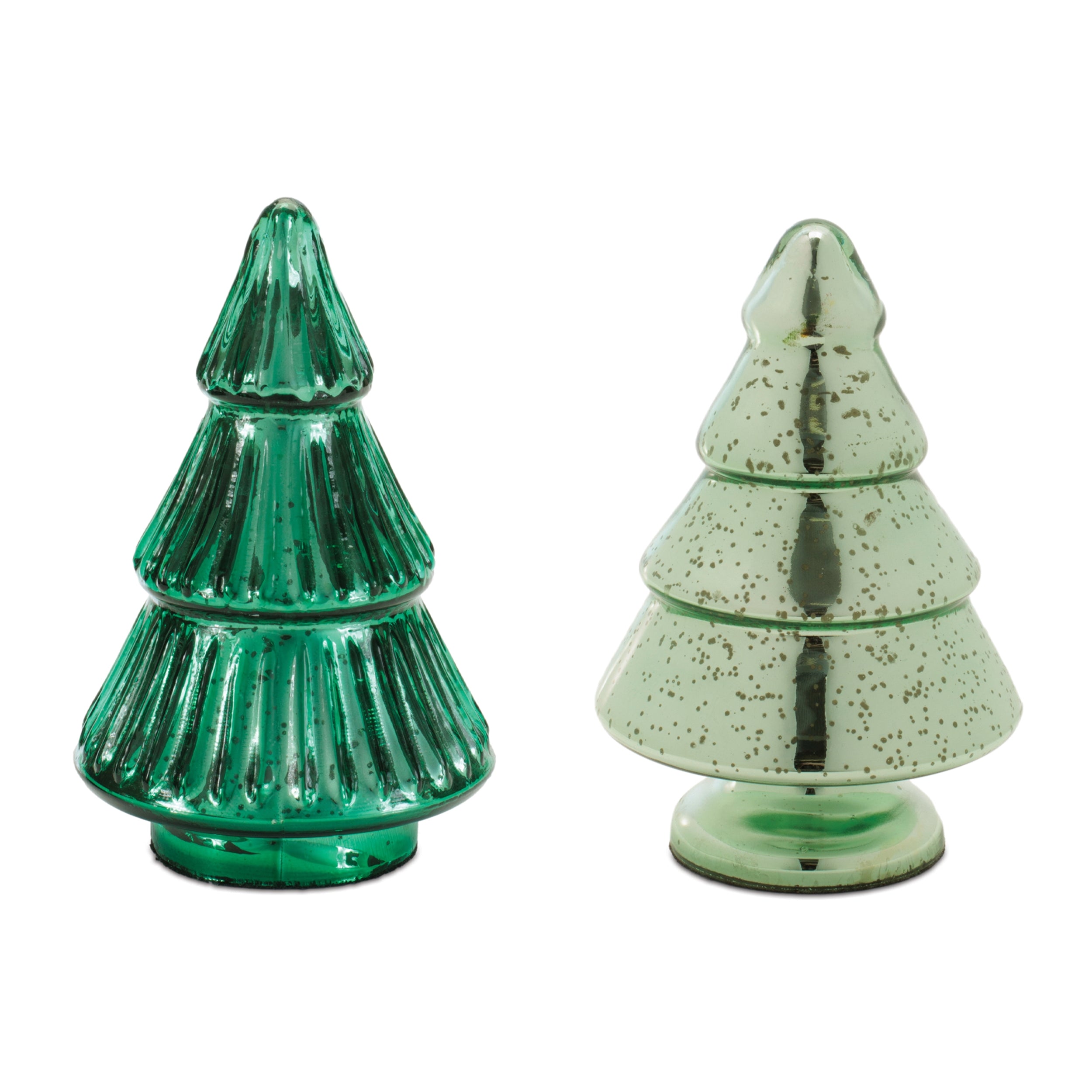 Mercury Glass Christmas Tree, Set of 2