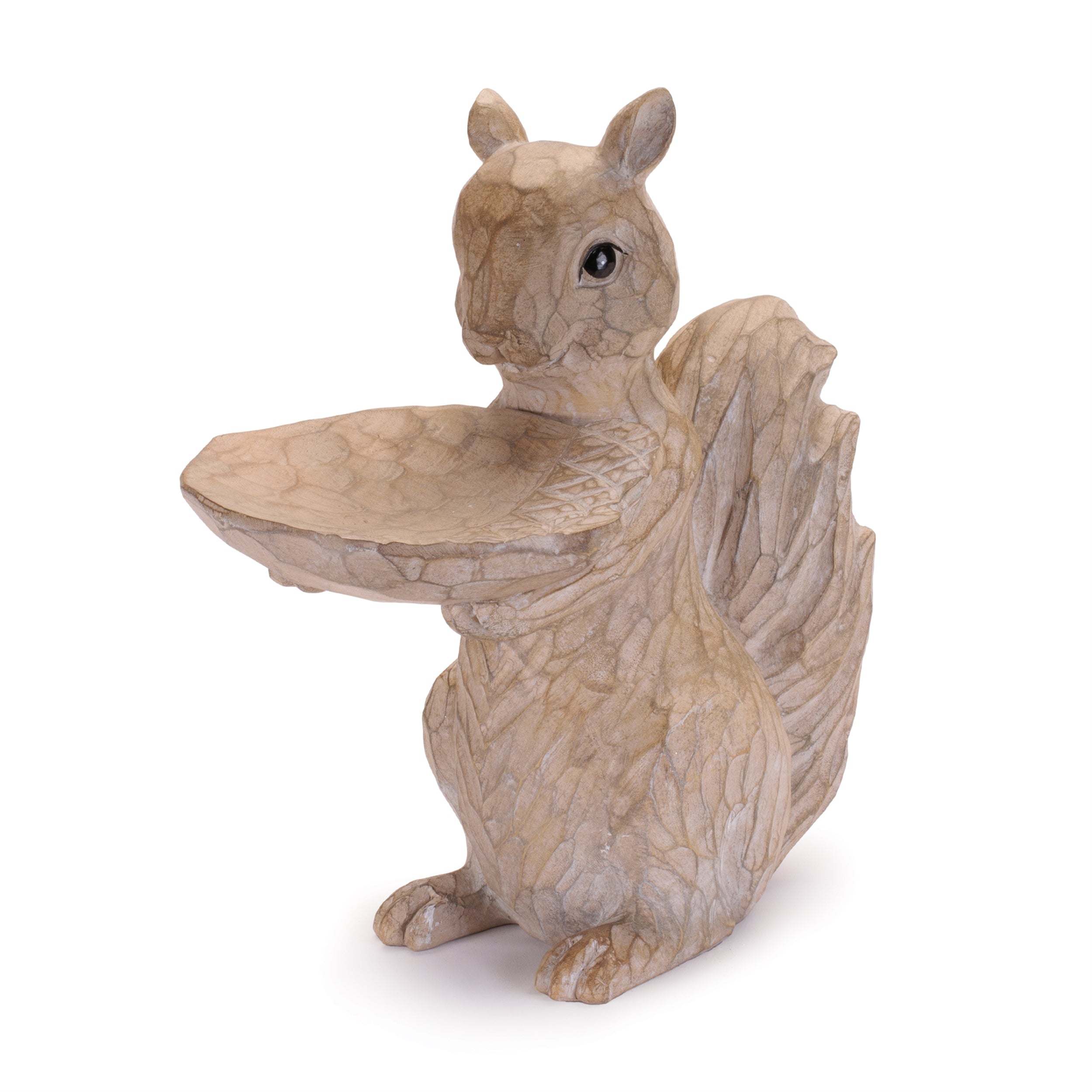 Woodland Squirrel Resin Bird Feeder Set, Set of 2
