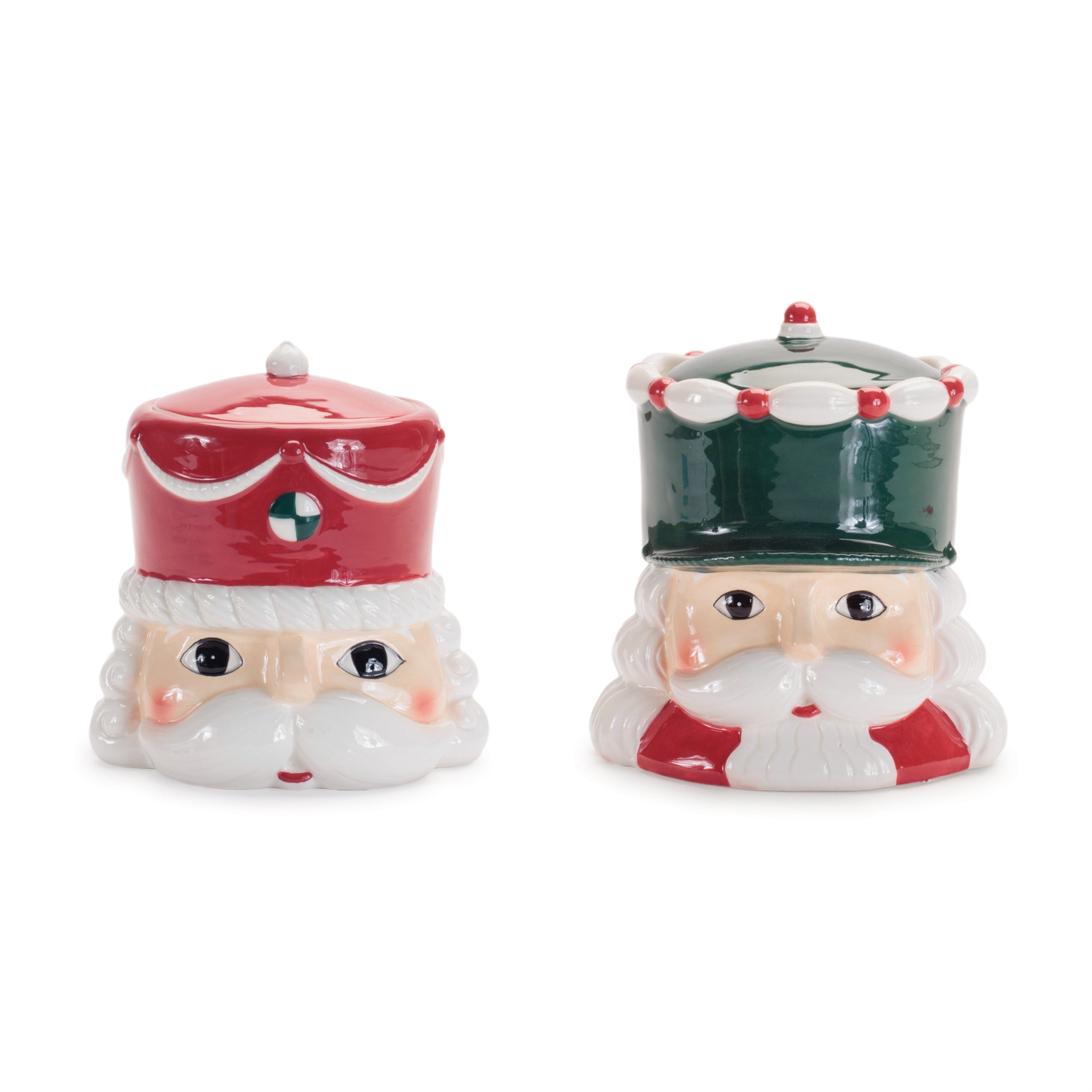 Ceramic Nutcracker Canister, Set of 2