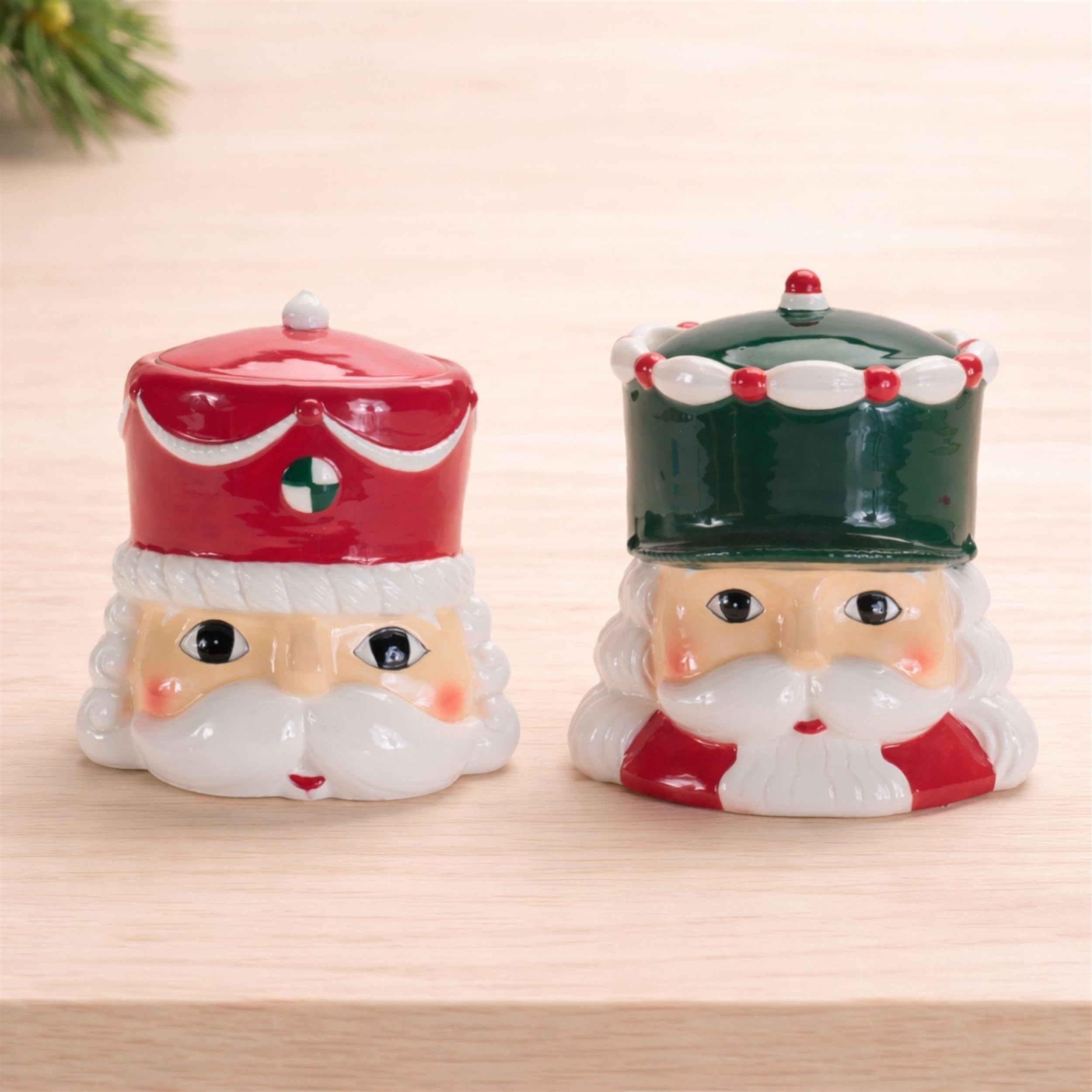 Ceramic Nutcracker Canister, Set of 2