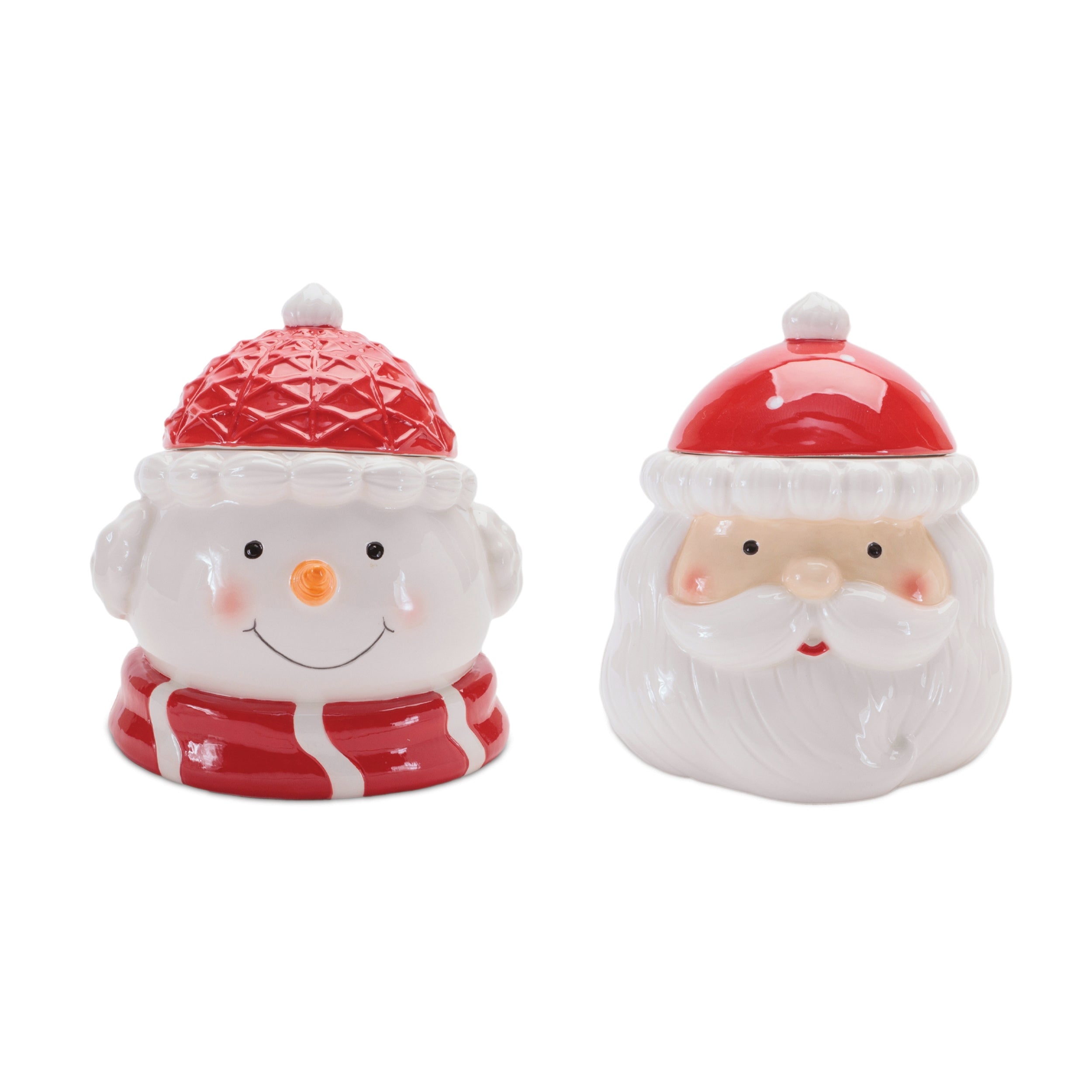 Ceramic Holiday Canister, Set of 2