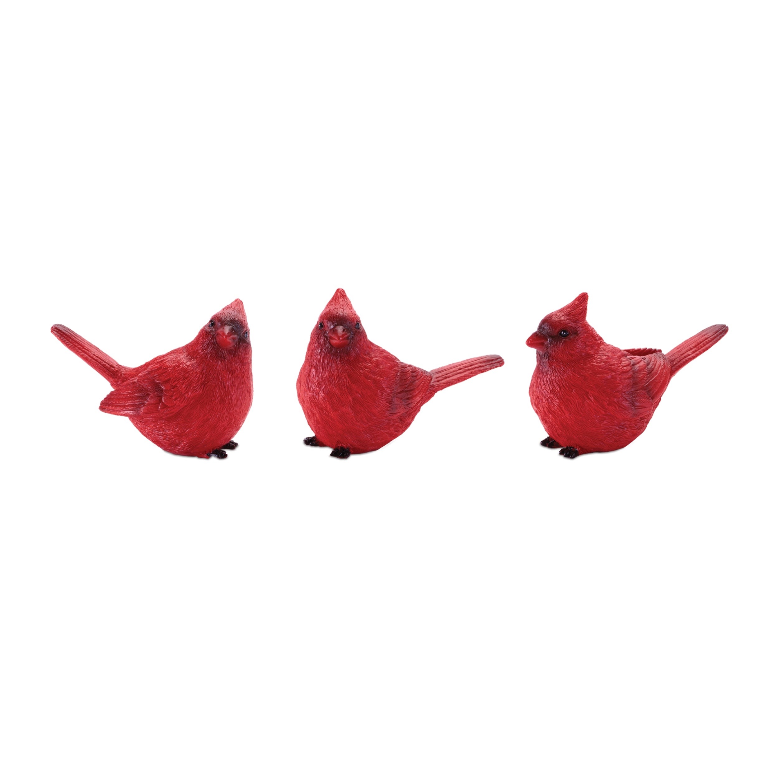 Cardinal Bird Figurine, Set of 6
