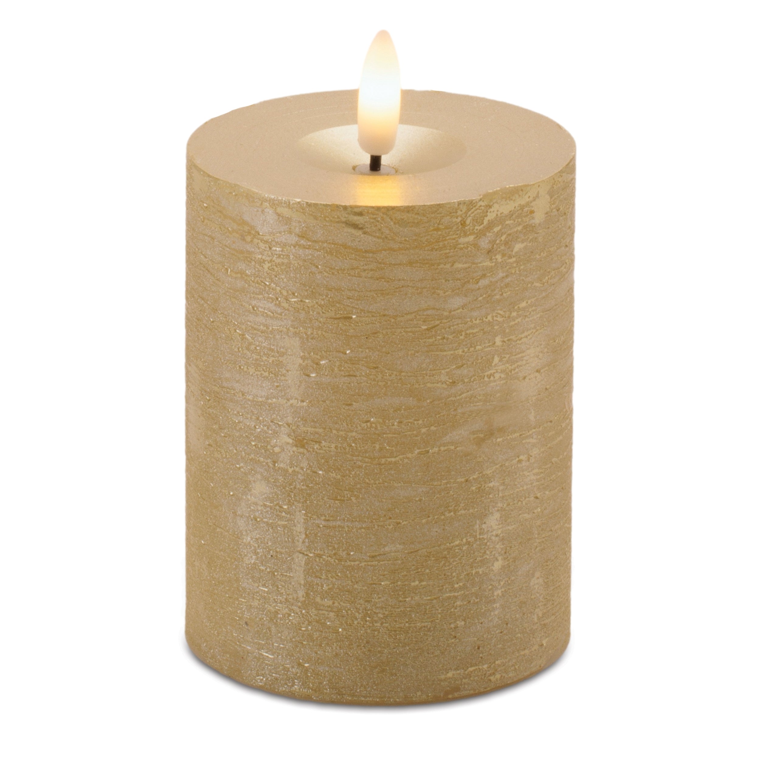 Metallic FIA Wick LED Candle, Set of 2