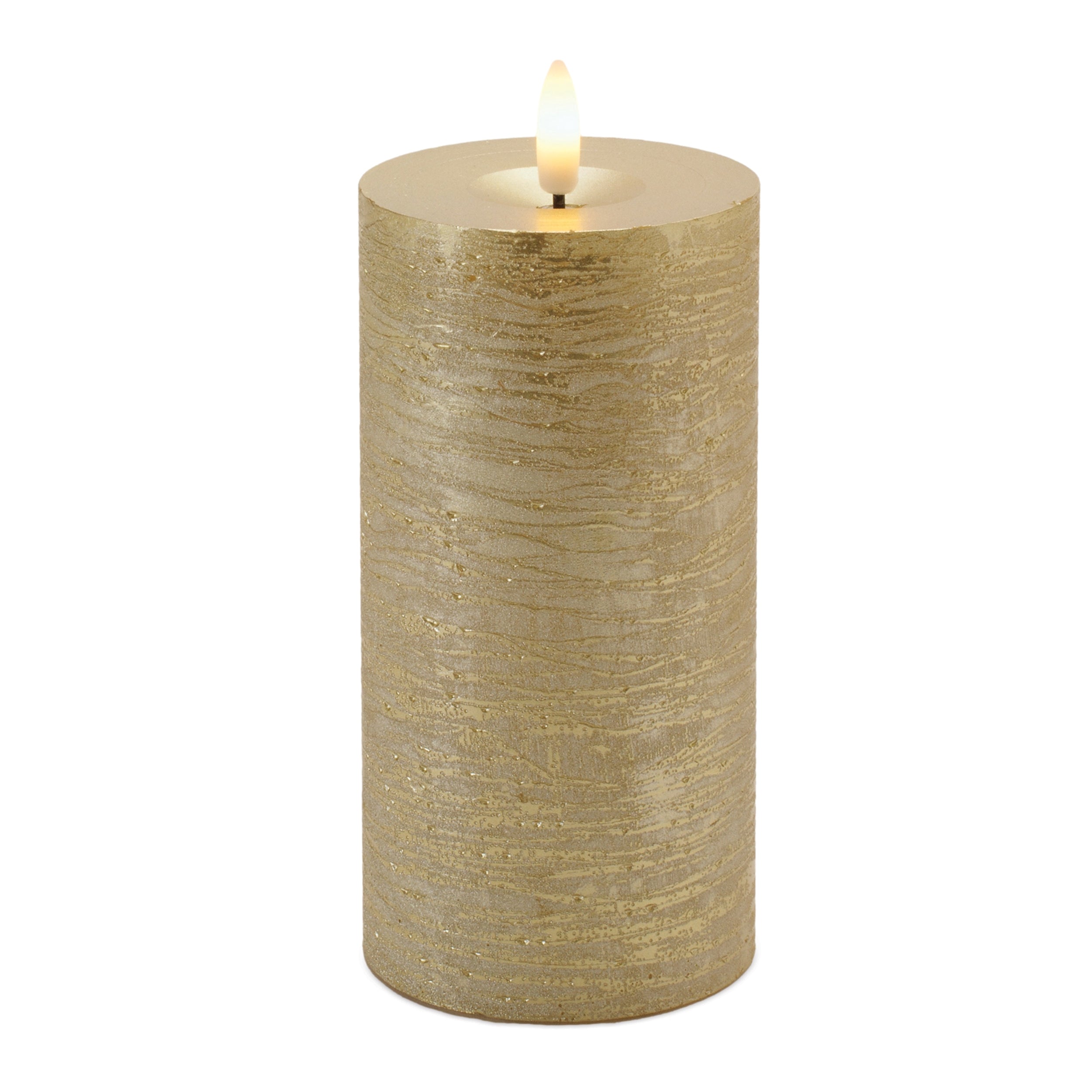 Metallic FIA Wick LED Candle, Set of 2