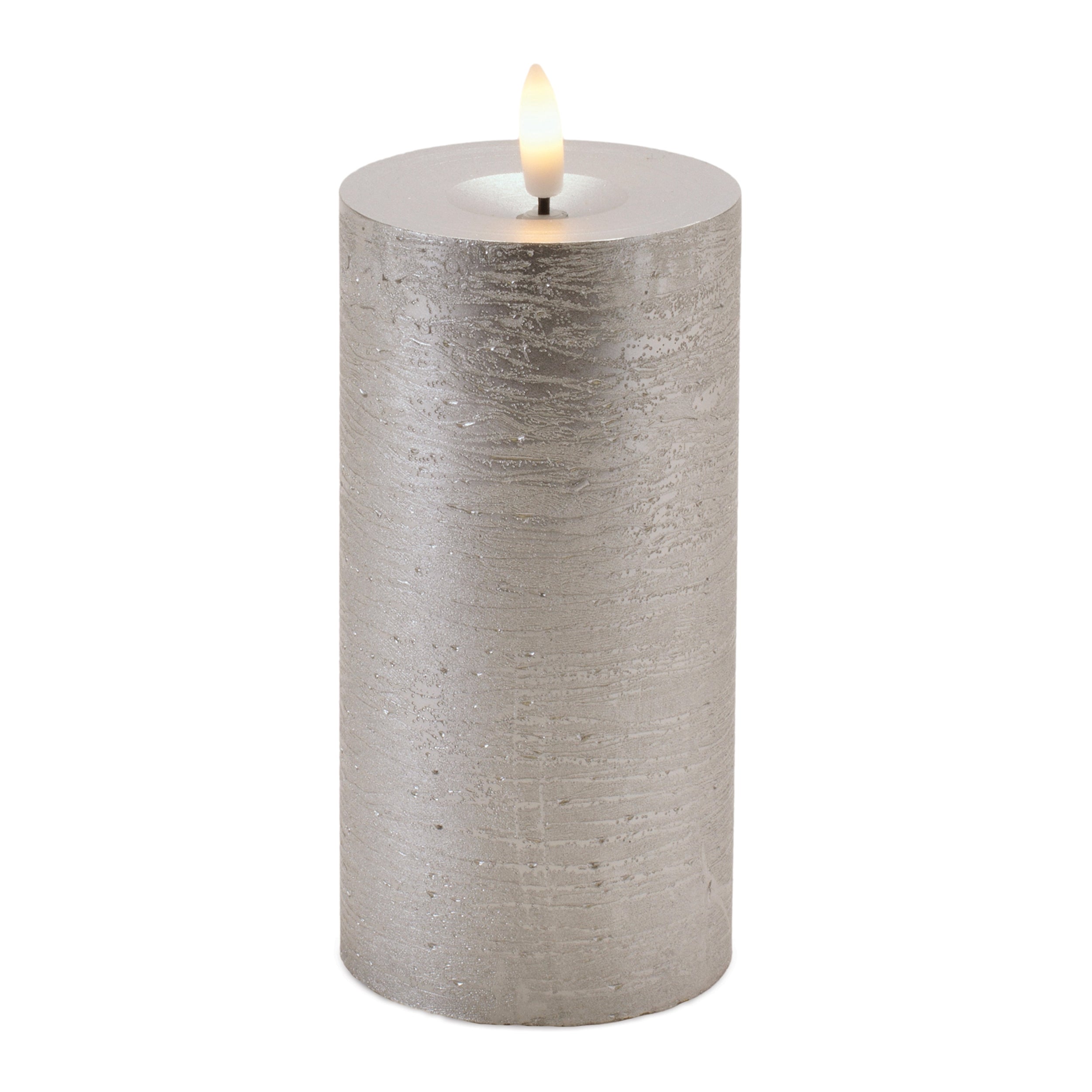 Metallic FIA Wick LED Candle, Set of 2