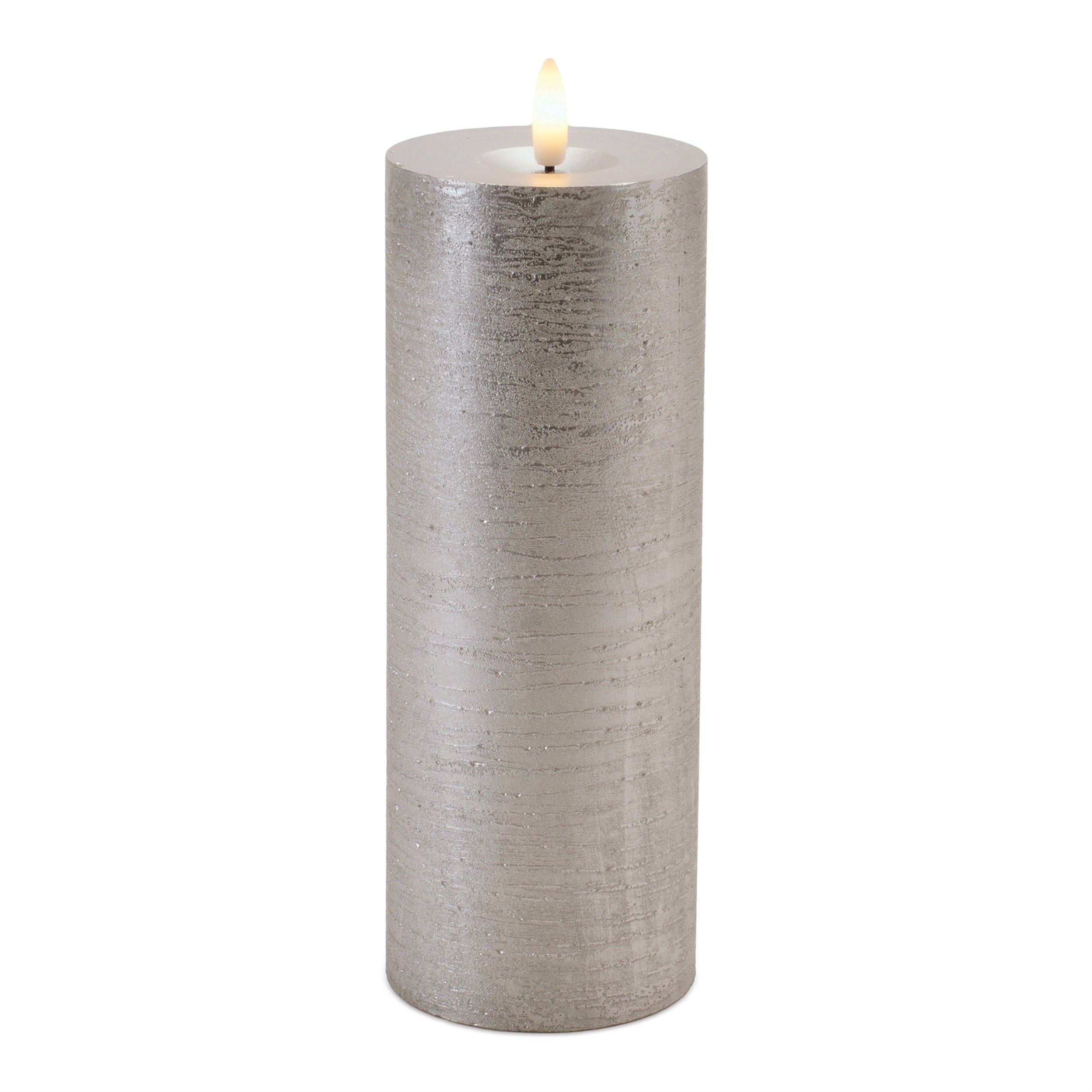 Metallic FIA Wick LED Candle, Set of 2