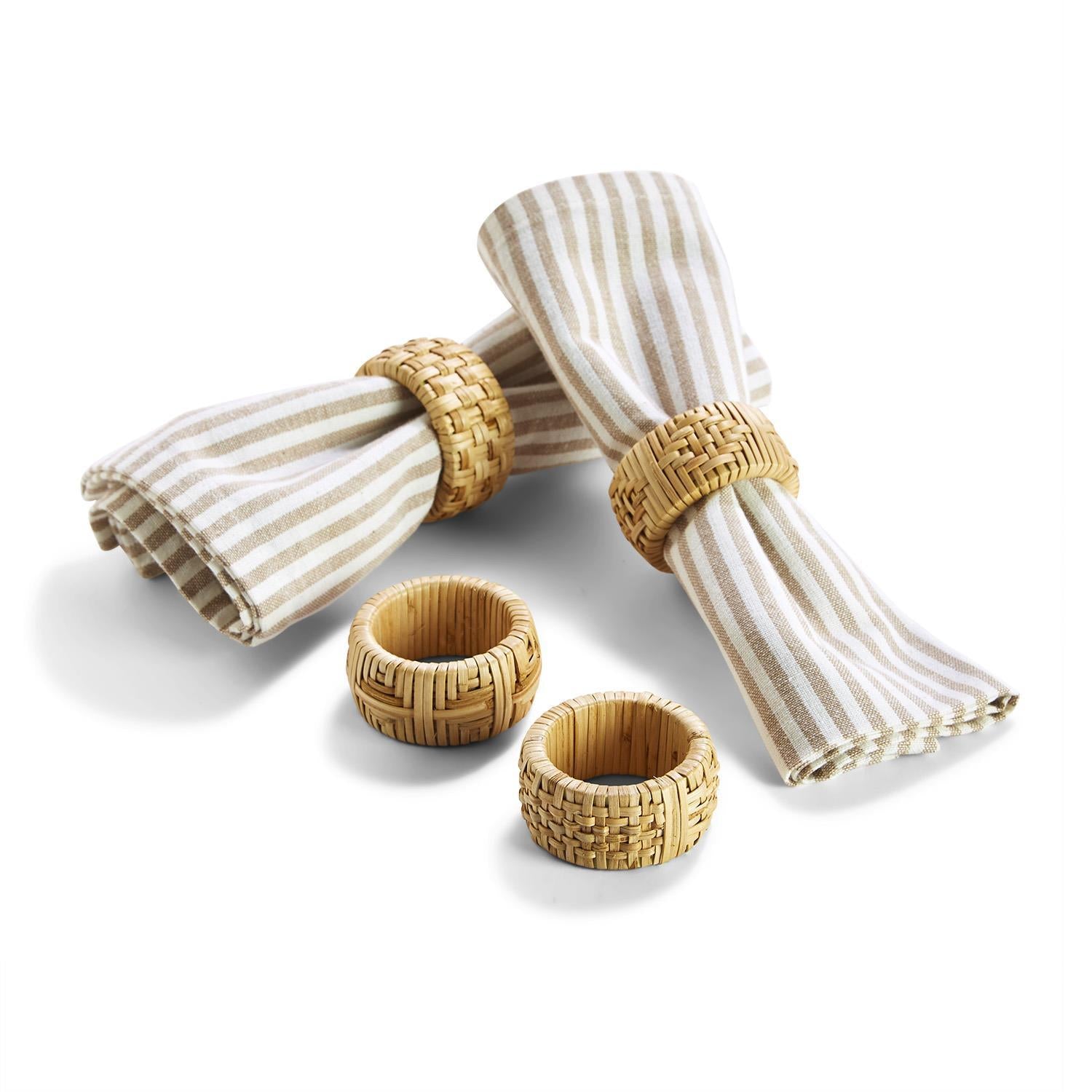 Cane Napkin Rings, Set of 4
