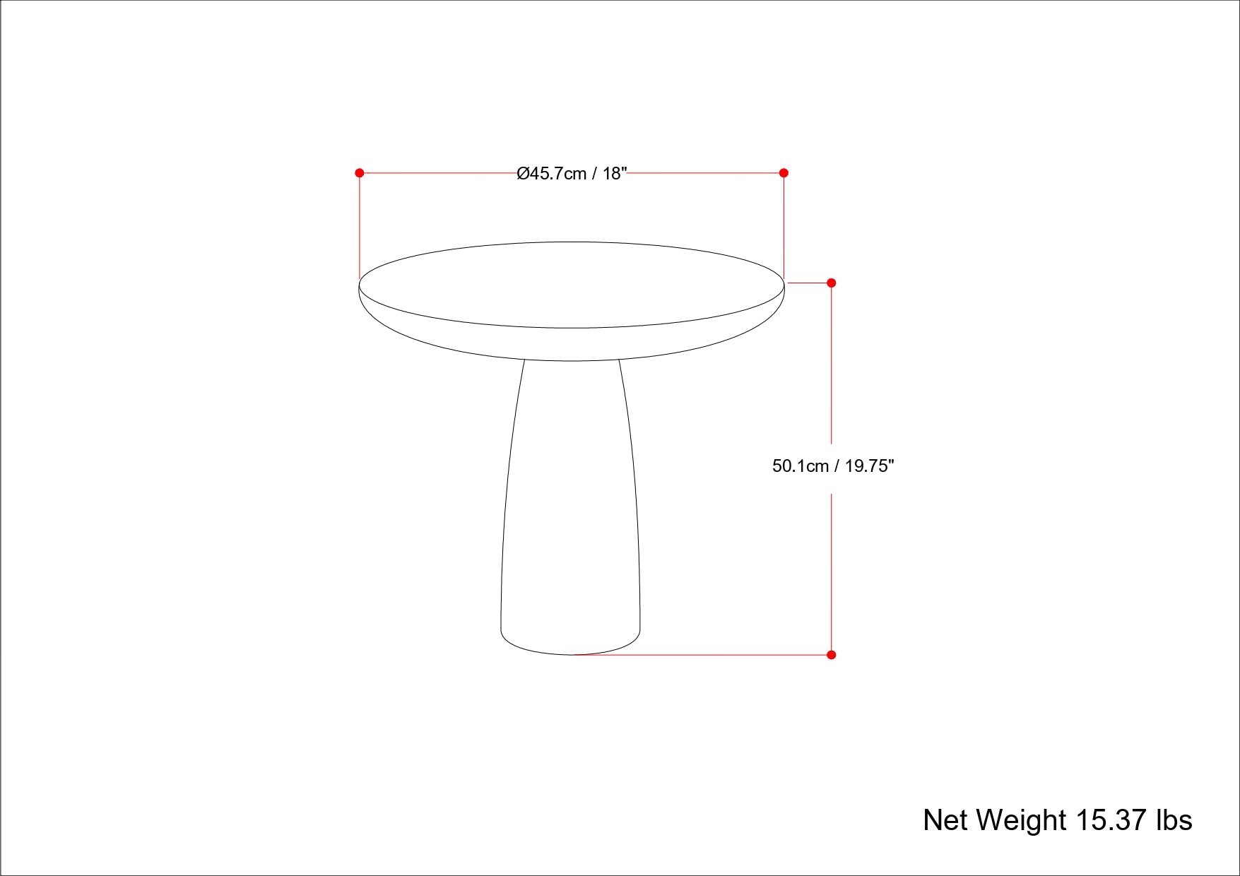 Dominique Cast Aluminum Side Table