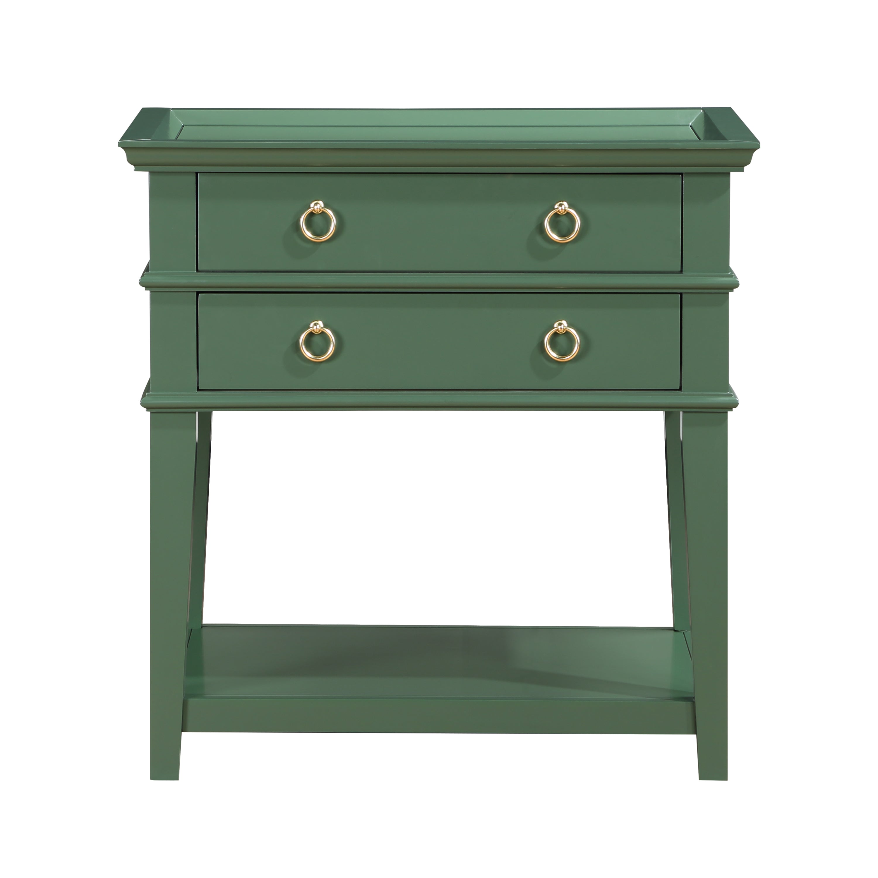 Carmona 2-Drawer Tray Top Nightstand