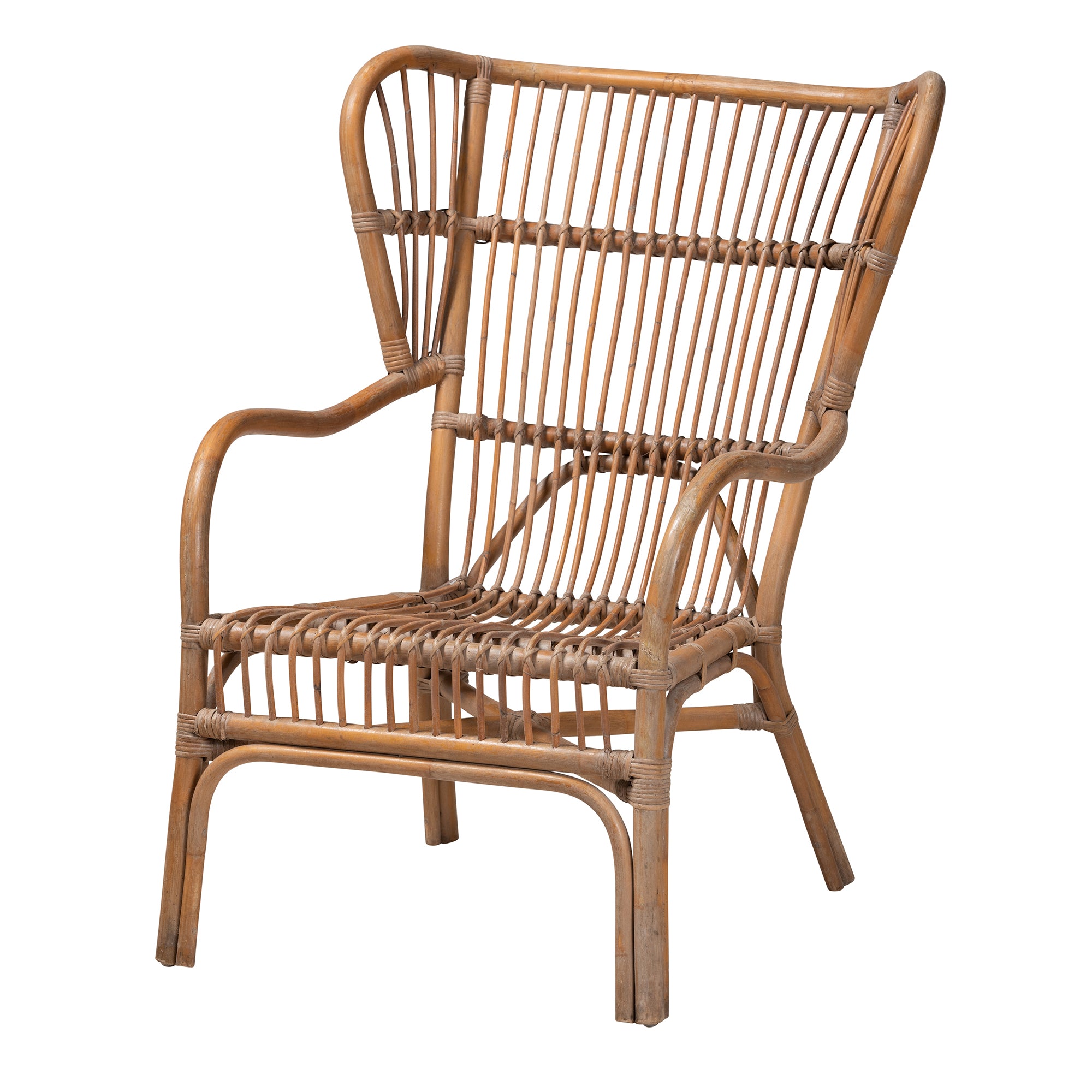 Palma Classic Rattan Armchair with Wrapped Arms