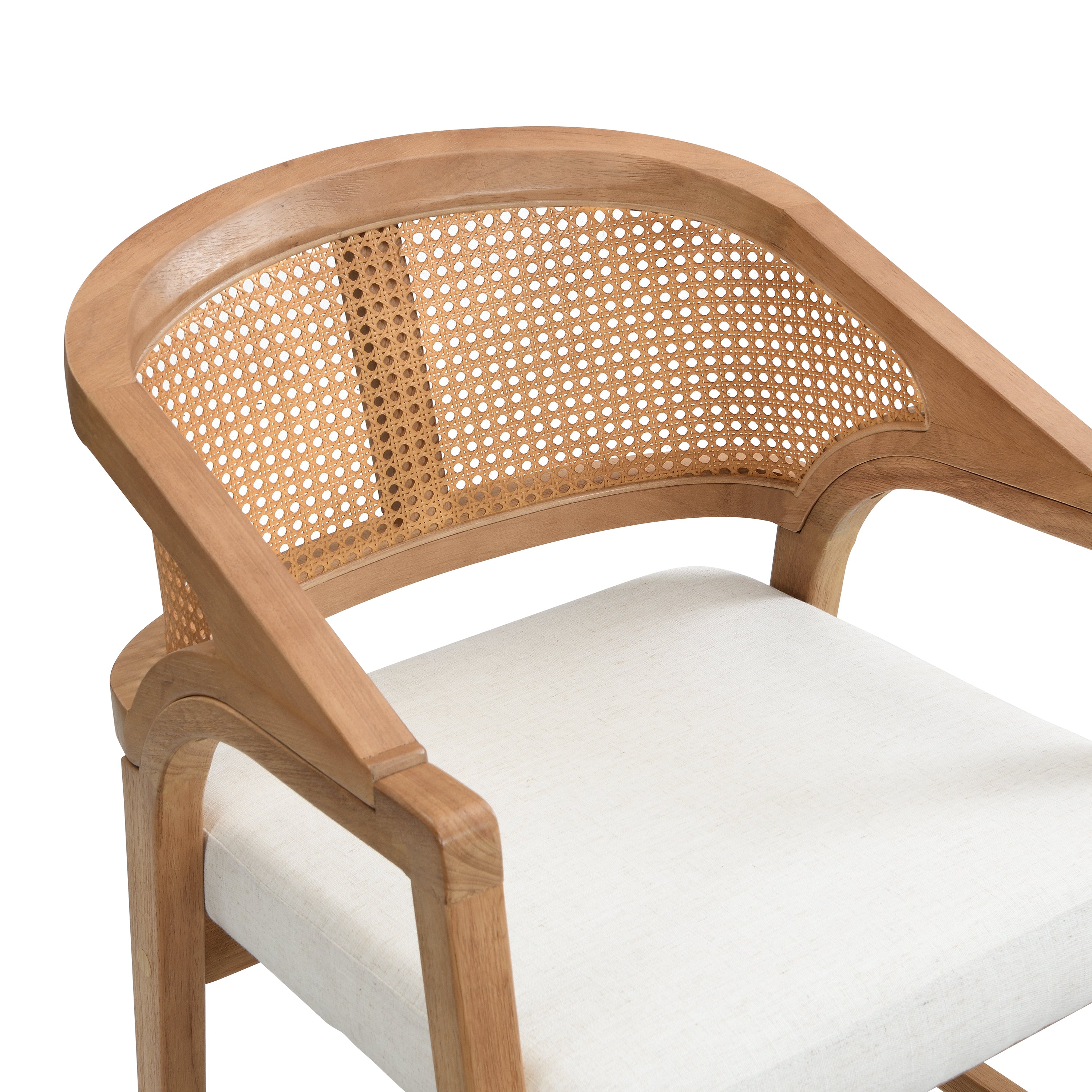 Wooden Frame Counter Stool with Rattan Back, Set of 2 – Pier 1