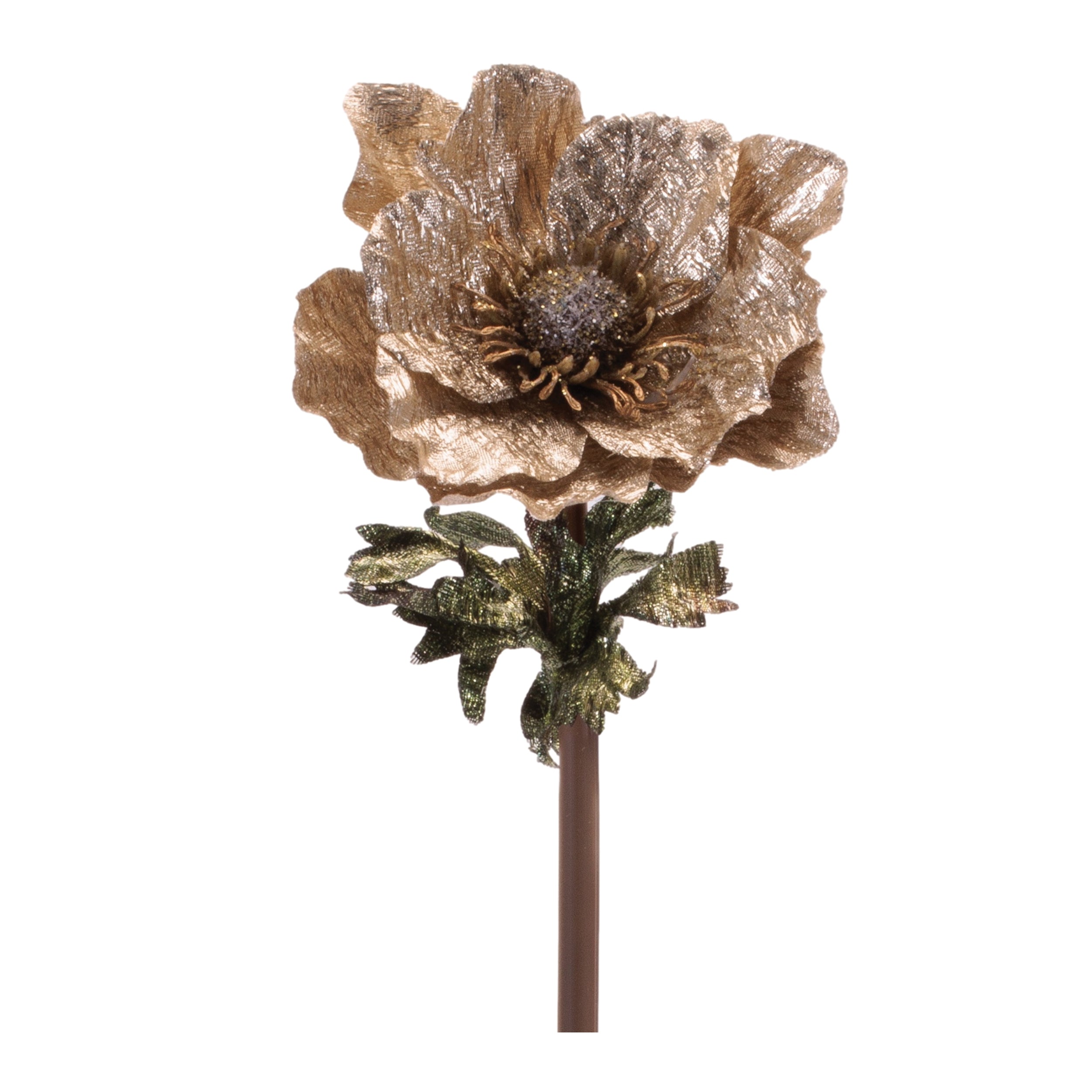 Metallic Anemone Flower Stem, Set of 4