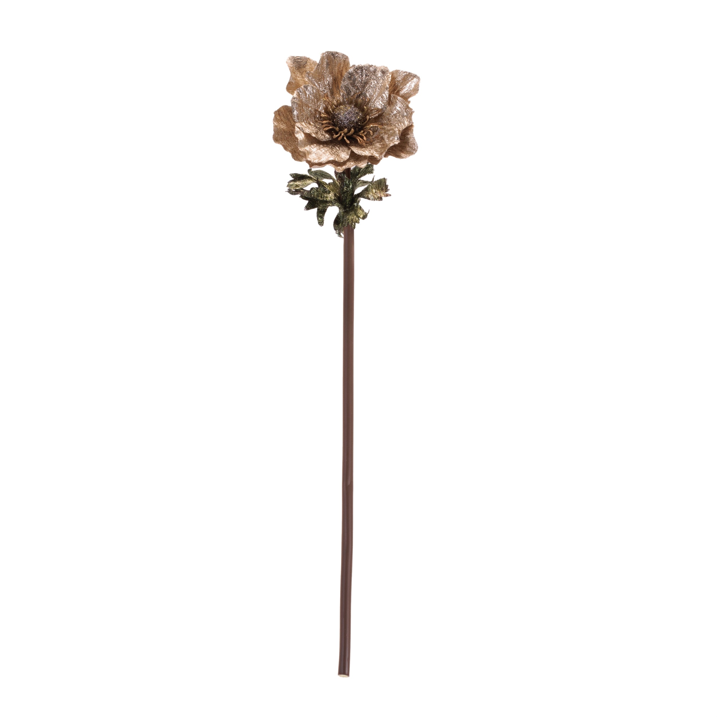 Metallic Anemone Flower Stem, Set of 4