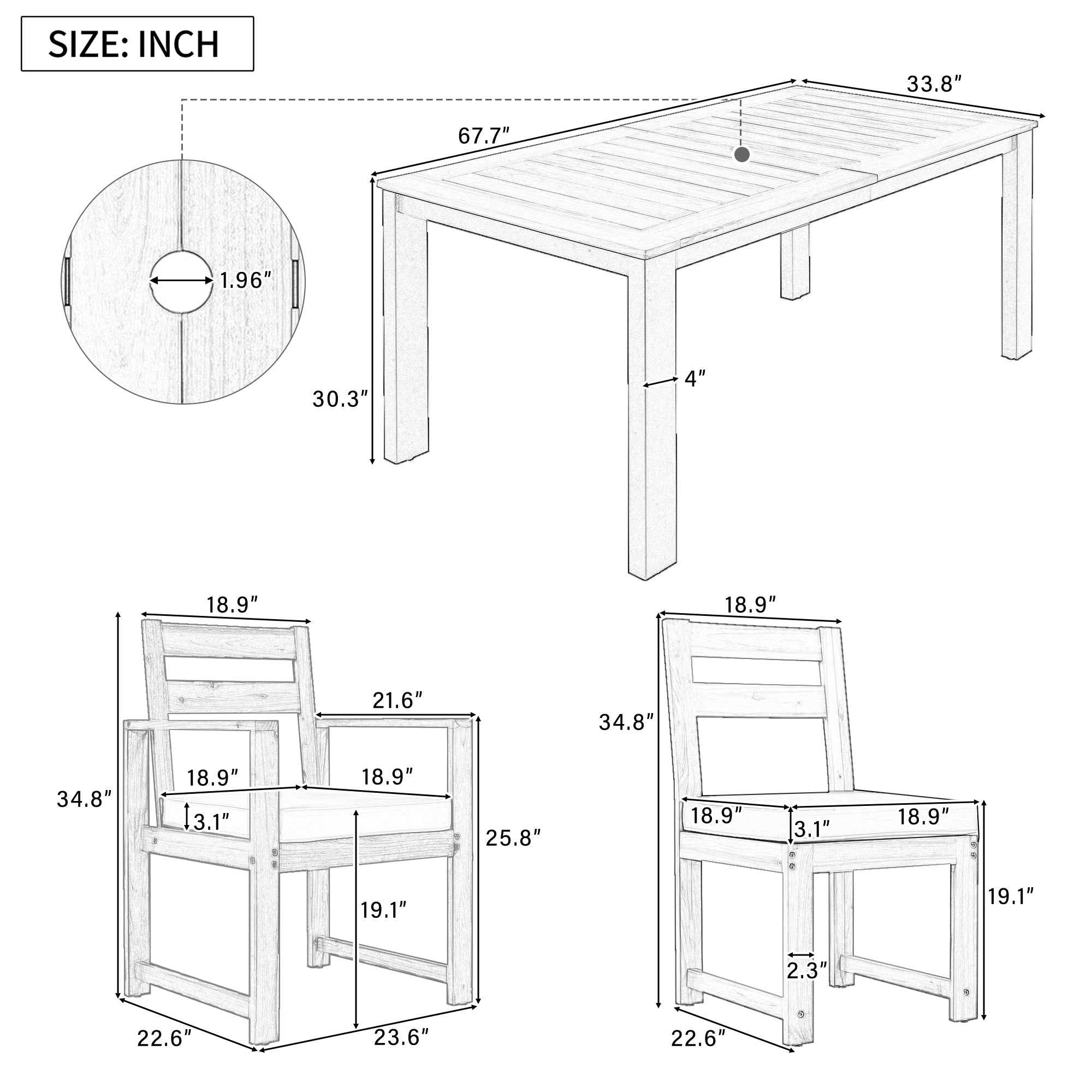 7-Piece Patio Dining Set