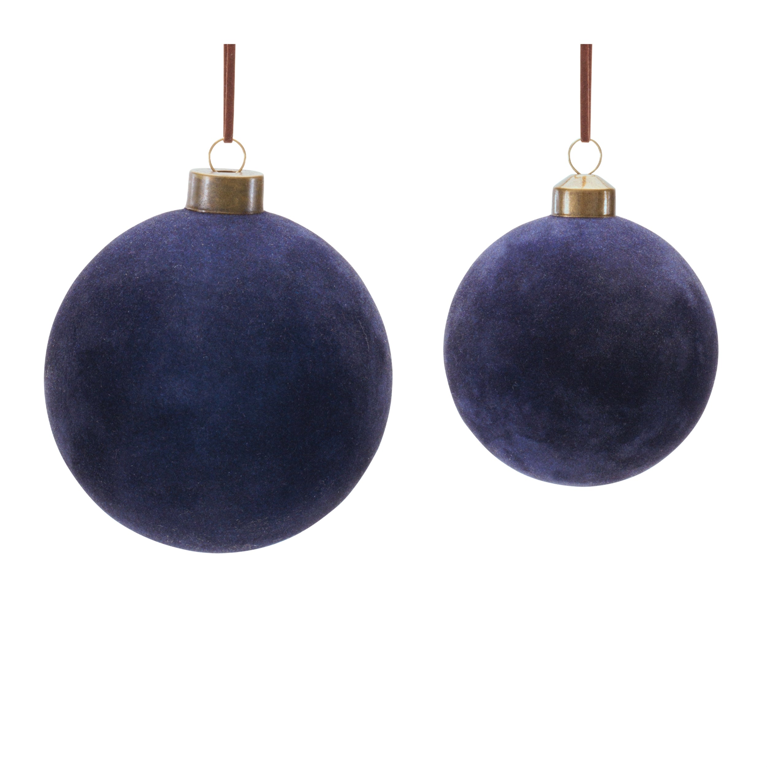 Velvet Glass Ball Ornament, Set of 12